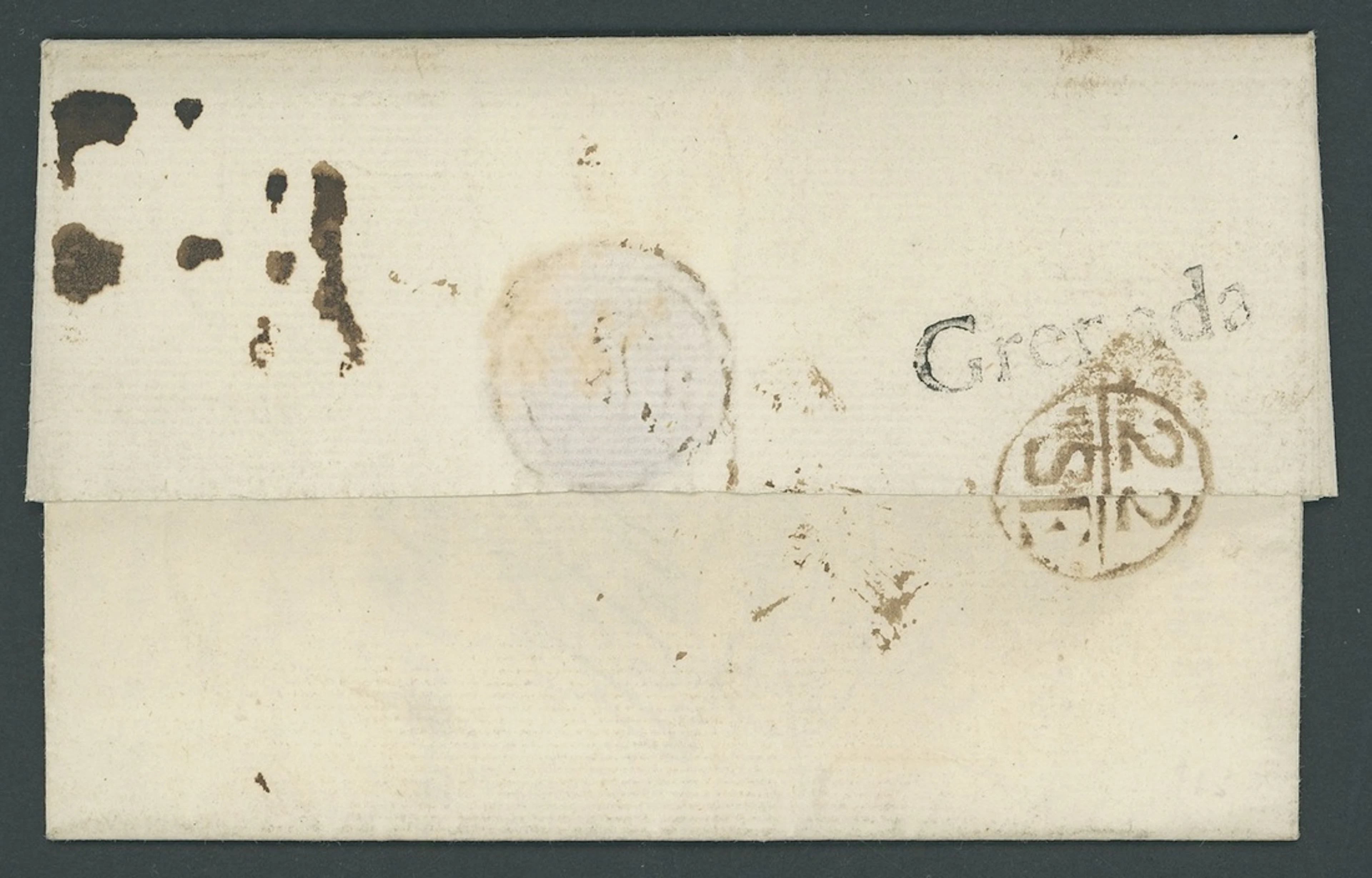 Grenada Early Letters and Handstamps 1784 (22 July) entire letter