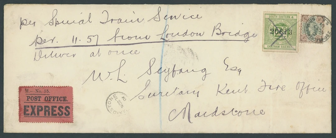 Great Britain Postal History Express Mail 1891-1955 a small selection