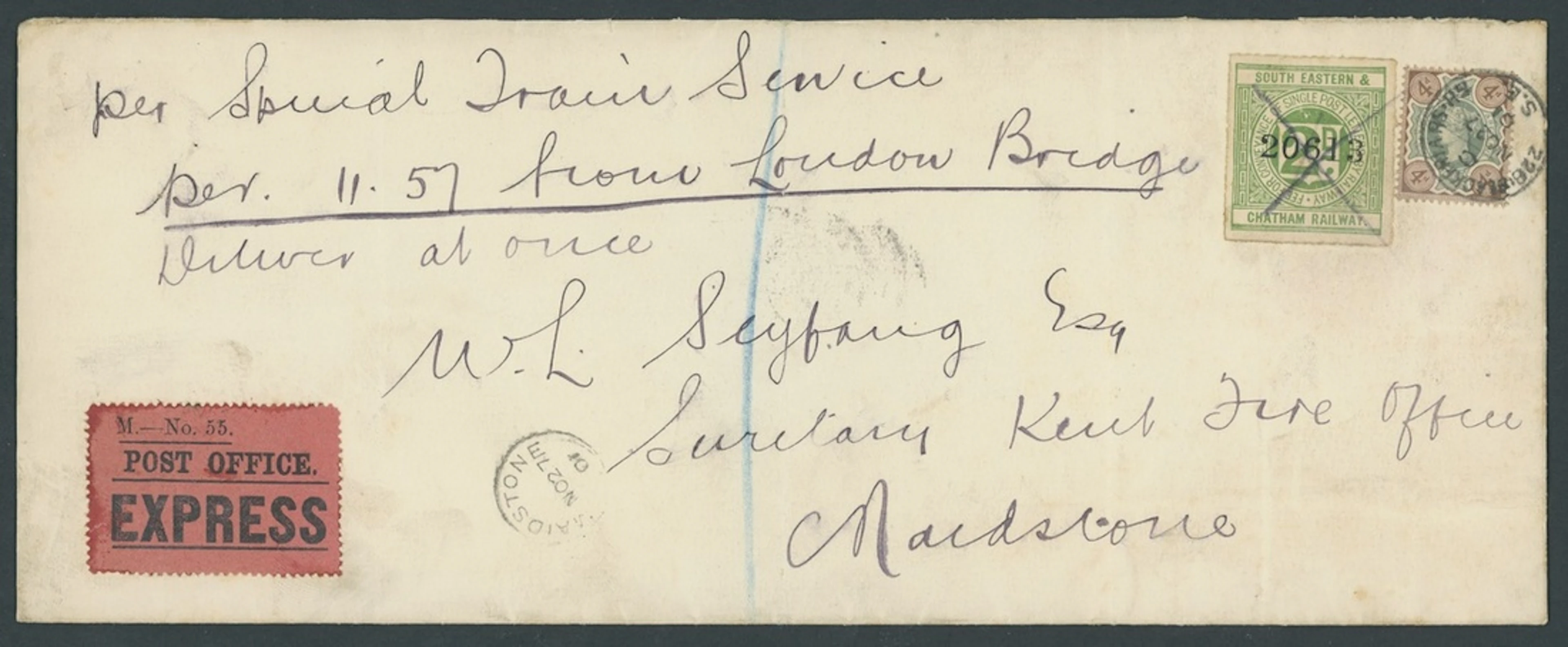 Great Britain Postal History Express Mail 1891-1955 a small selection