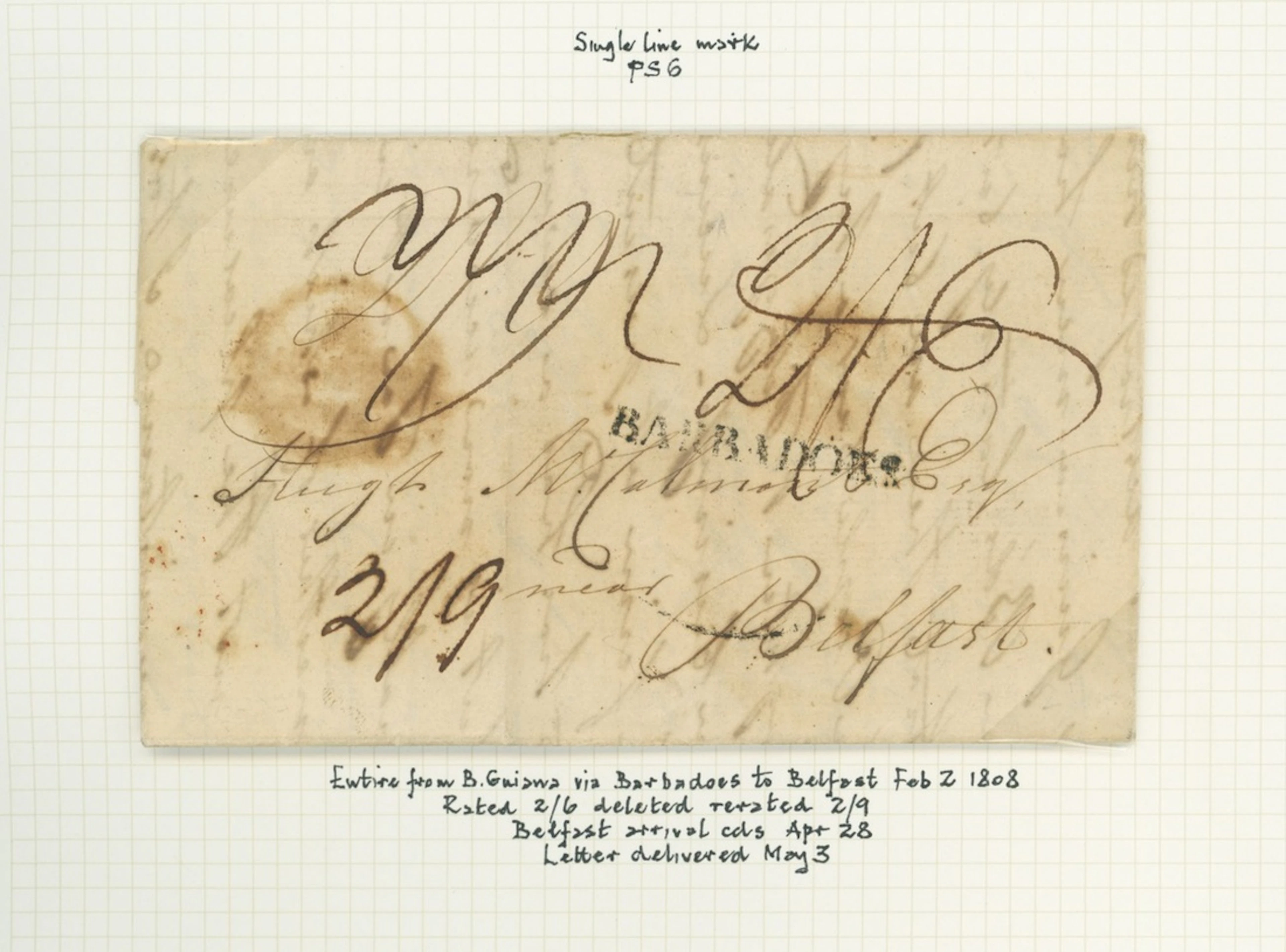 Barbados Early Letters and Handstamps 1804 (29 June) entire letter