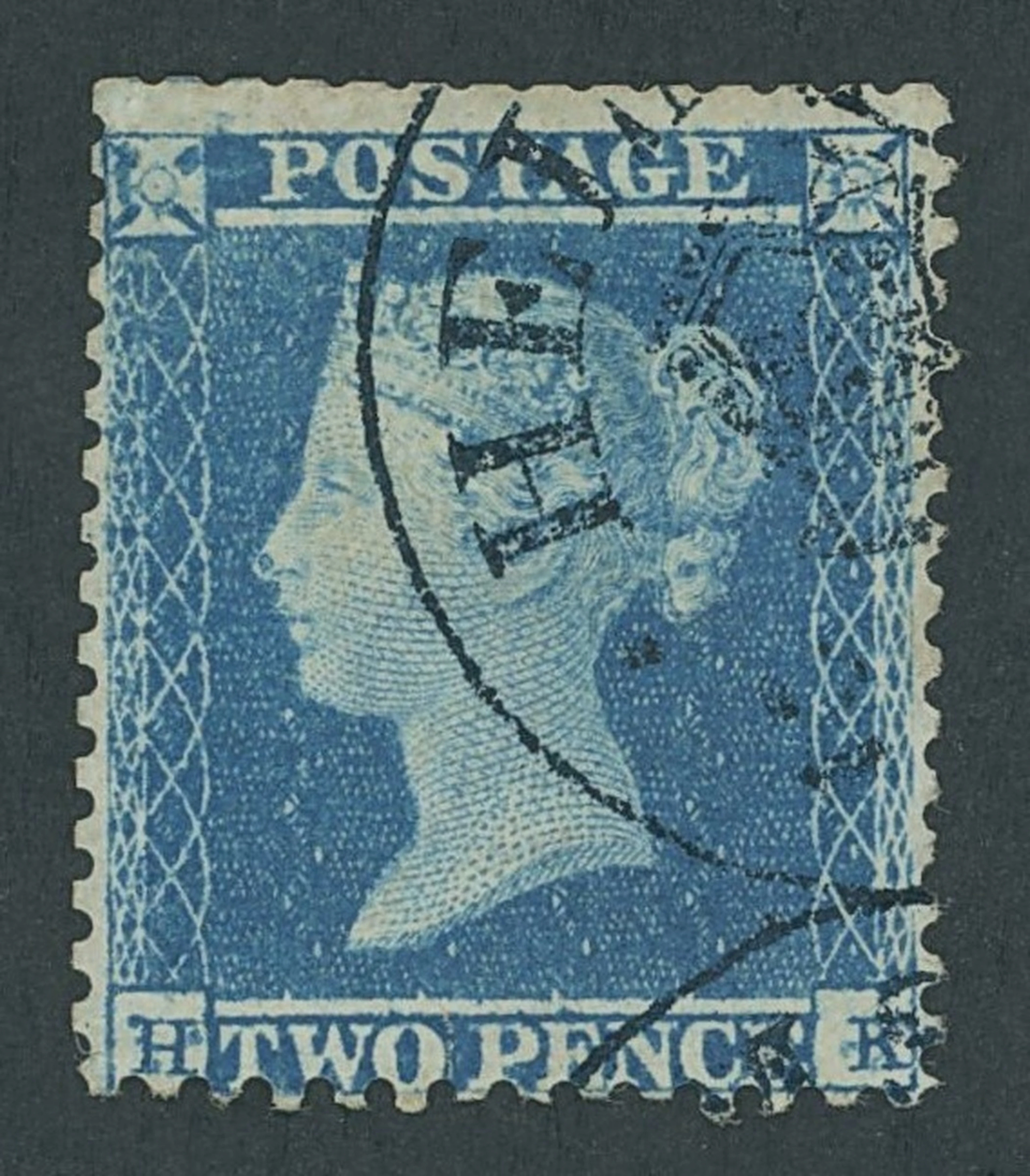Great Britain 1854-57 Watermark Small Crown, Perforated 14 2d. blue