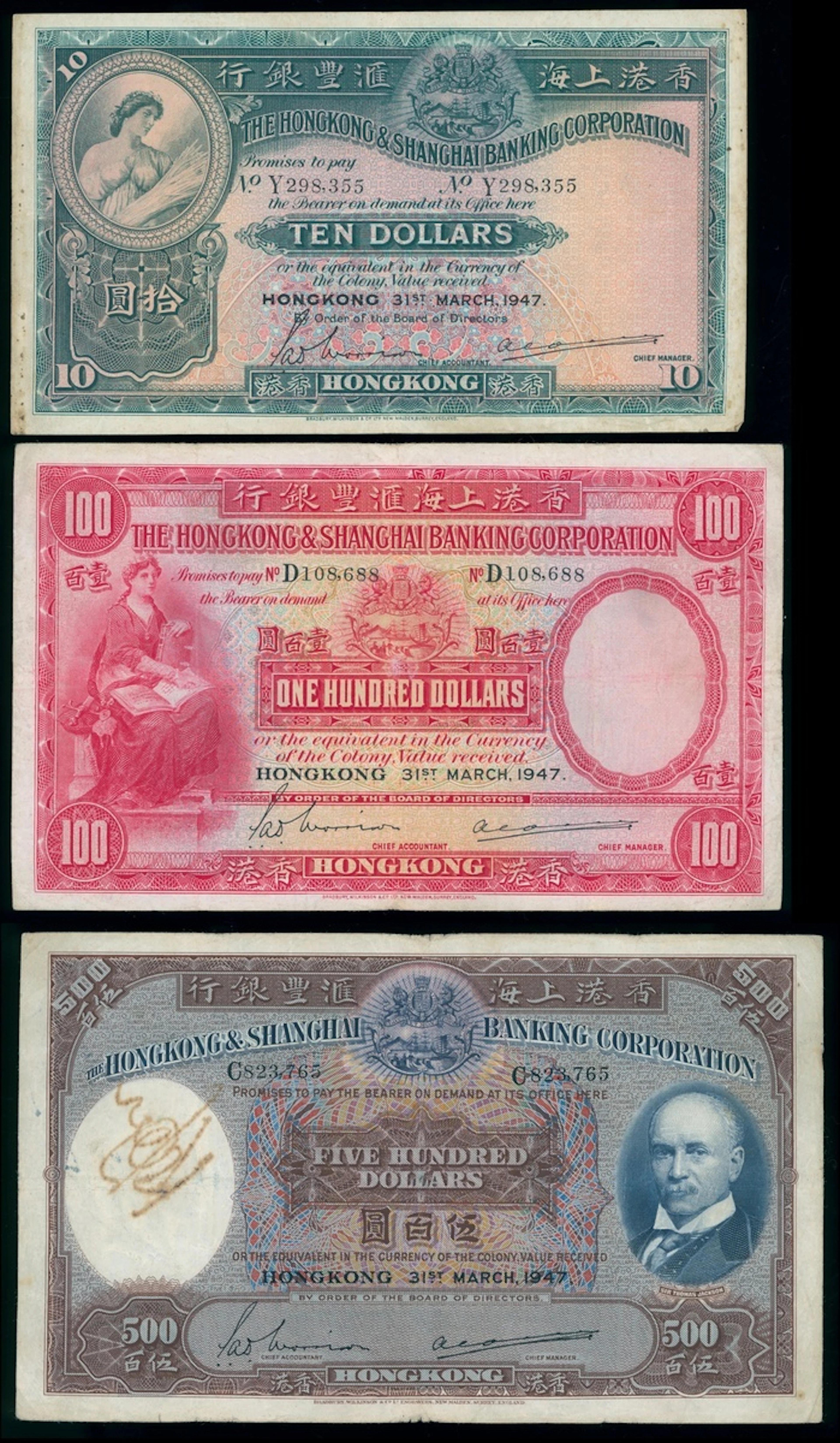 HongKong & Shanghai Banking Corporation, a group of 3x, including