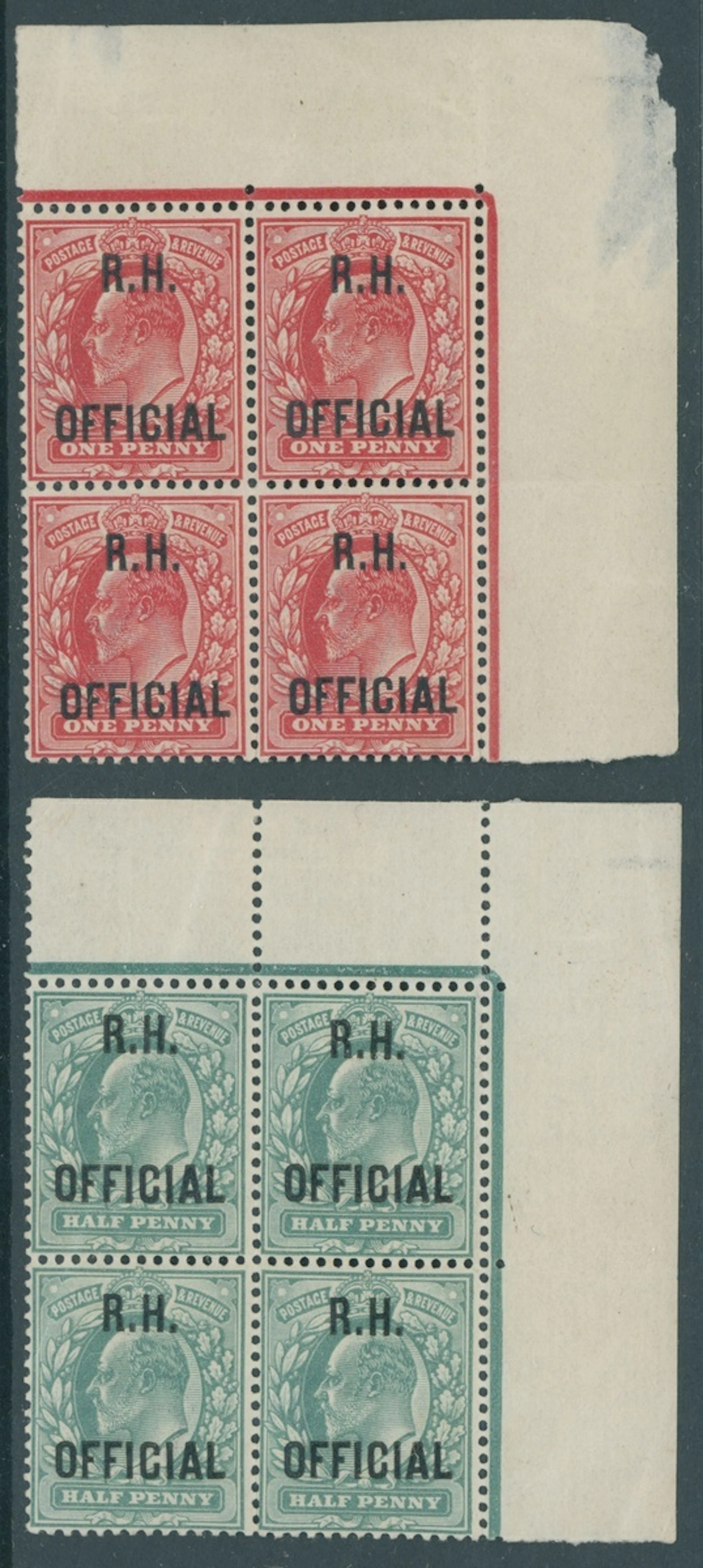 Great Britain Official Stamps Royal Household 1902 ½d. blue-green
