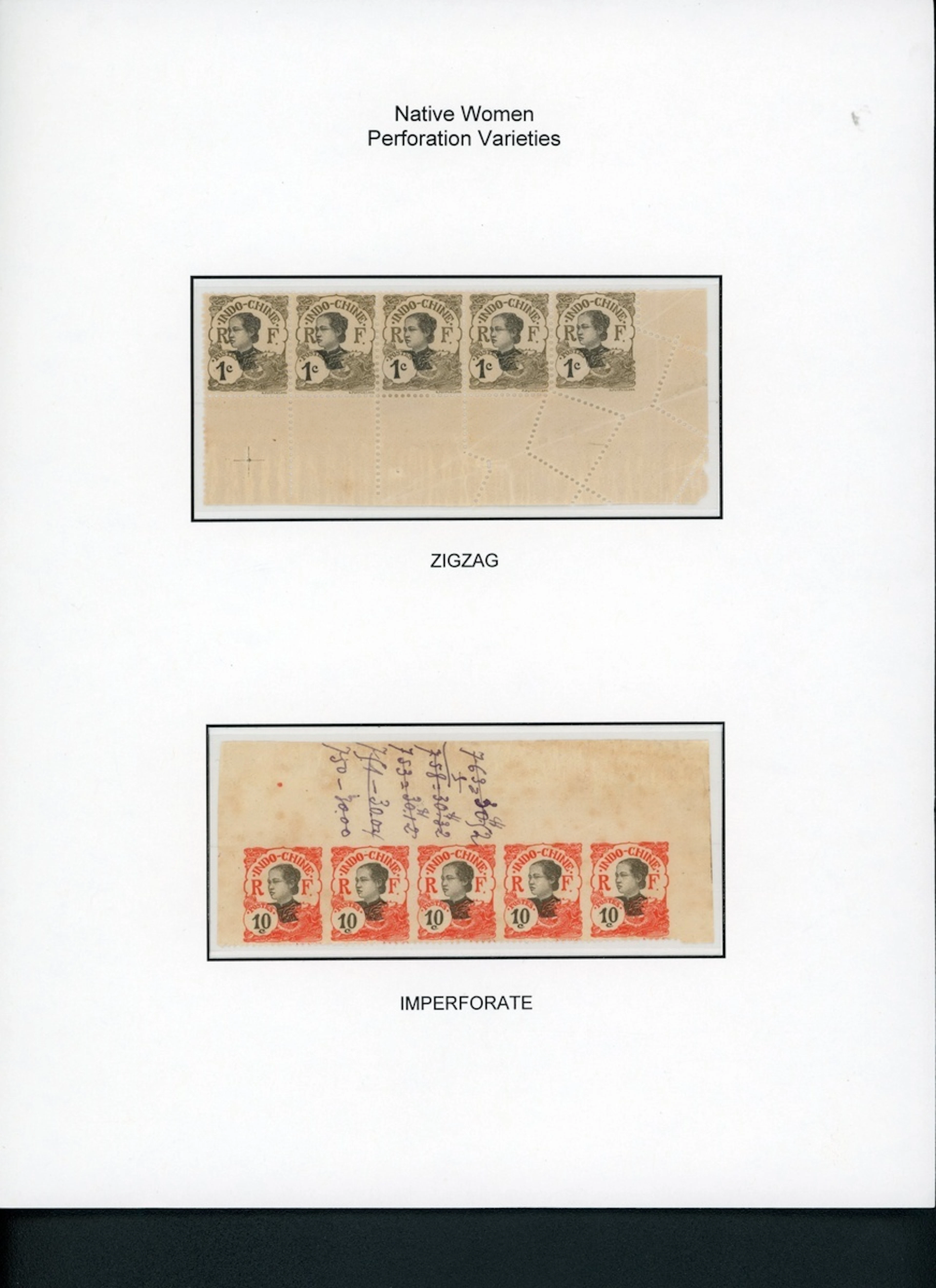 Indo-China French Indo-Chinese Post Office 1907 Native Women issue