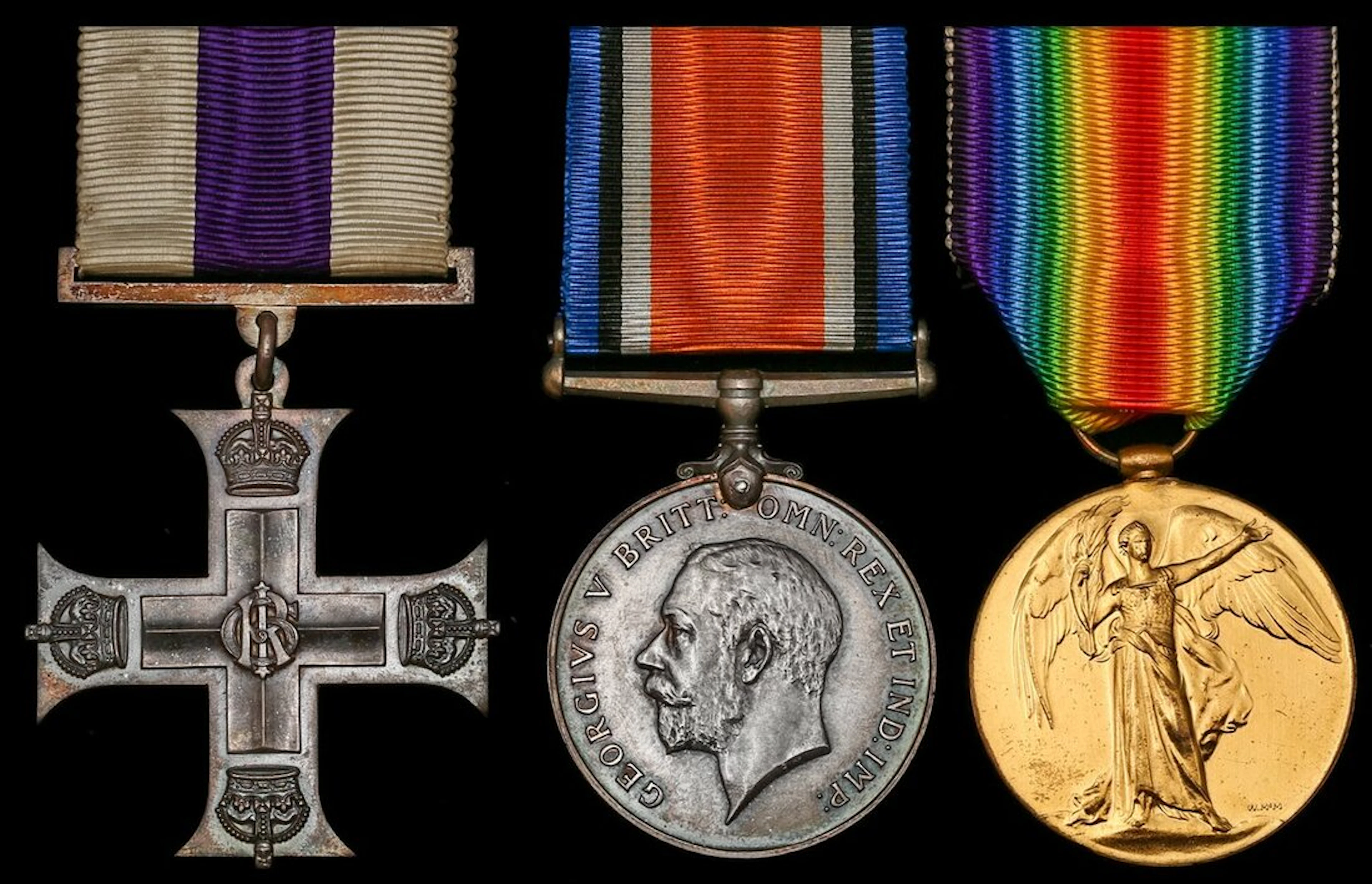 A Great War M.C. group of three to Lieutenant H. G. Barker, Household