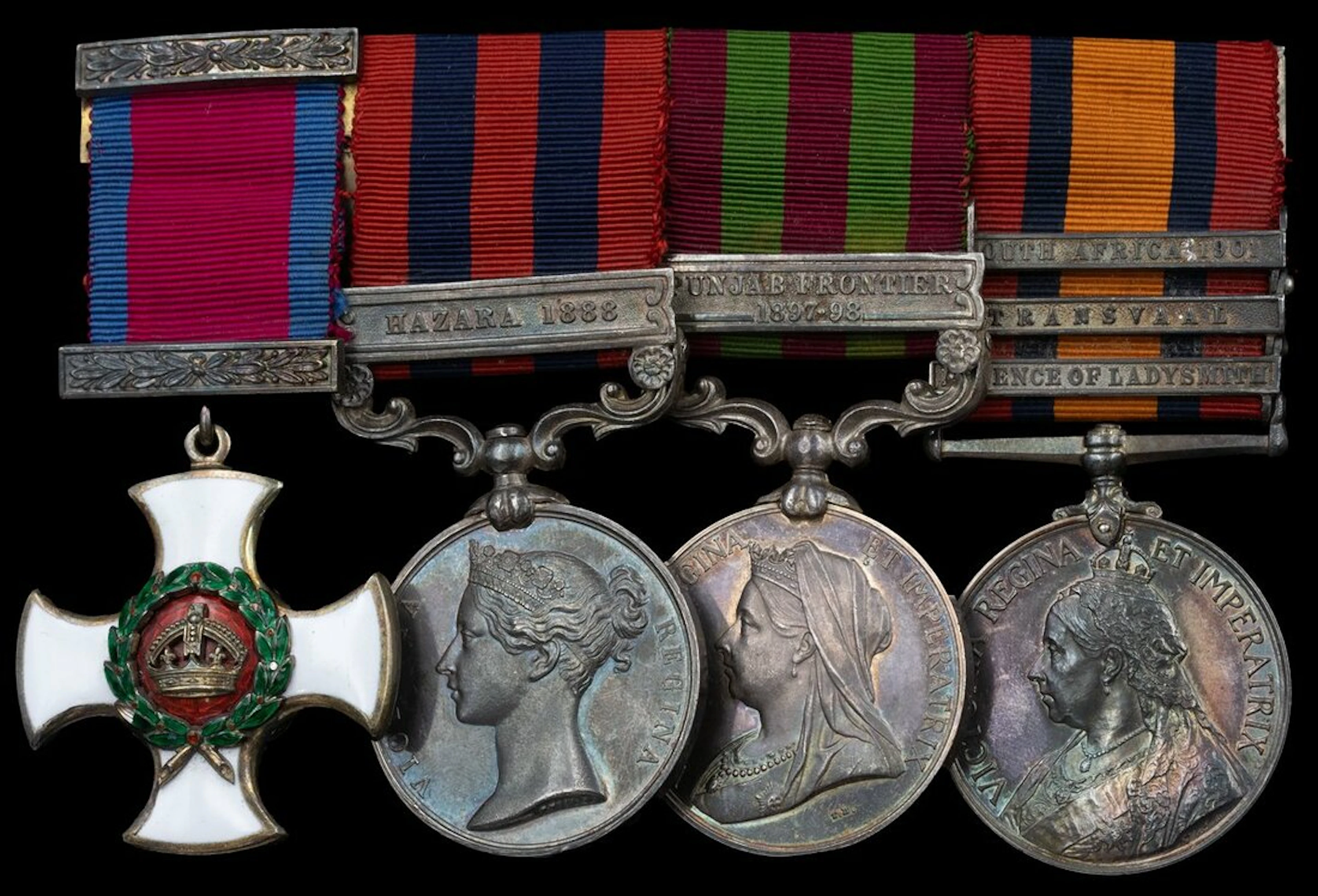 An unusual Boer War D.S.O. group of four awarded to Colonel W. H.