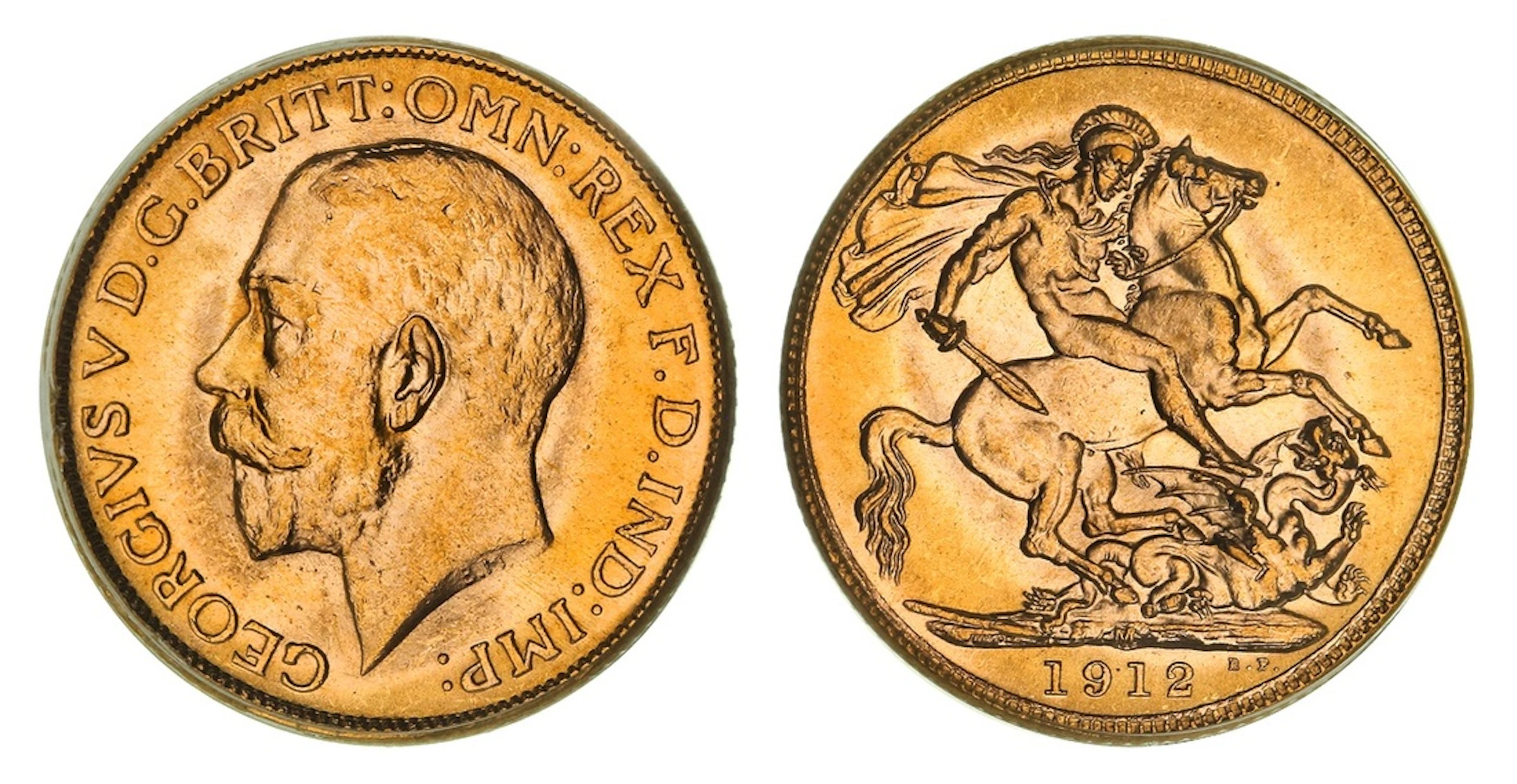 PCGS MS64 | Australia, George V (1910-1936), Sovereign, 1912-M, Melbourne
