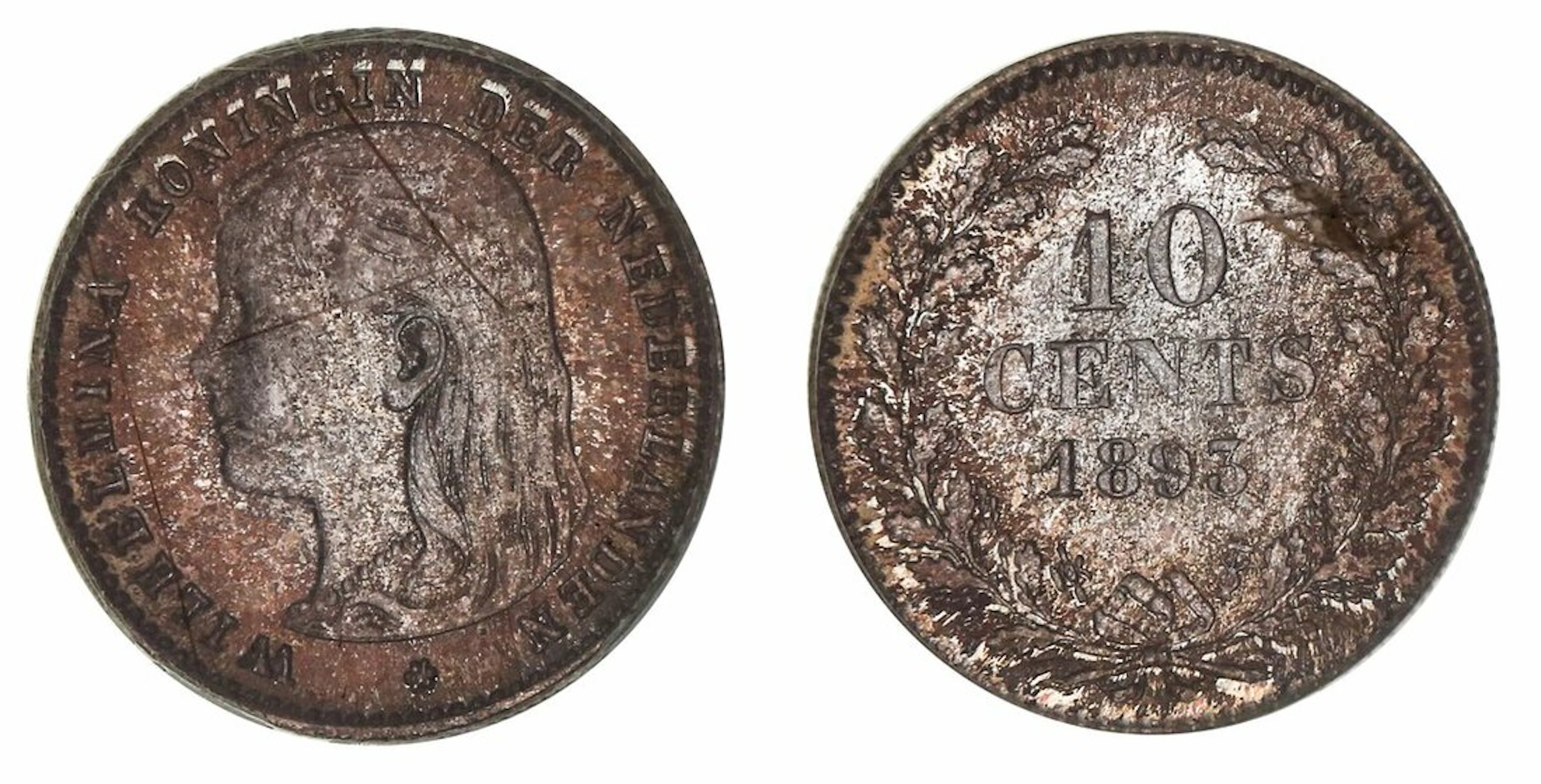 PCGS MS66 | Netherlands, Wilhemina (1890-1948), 10 Cents, 1893, Royal