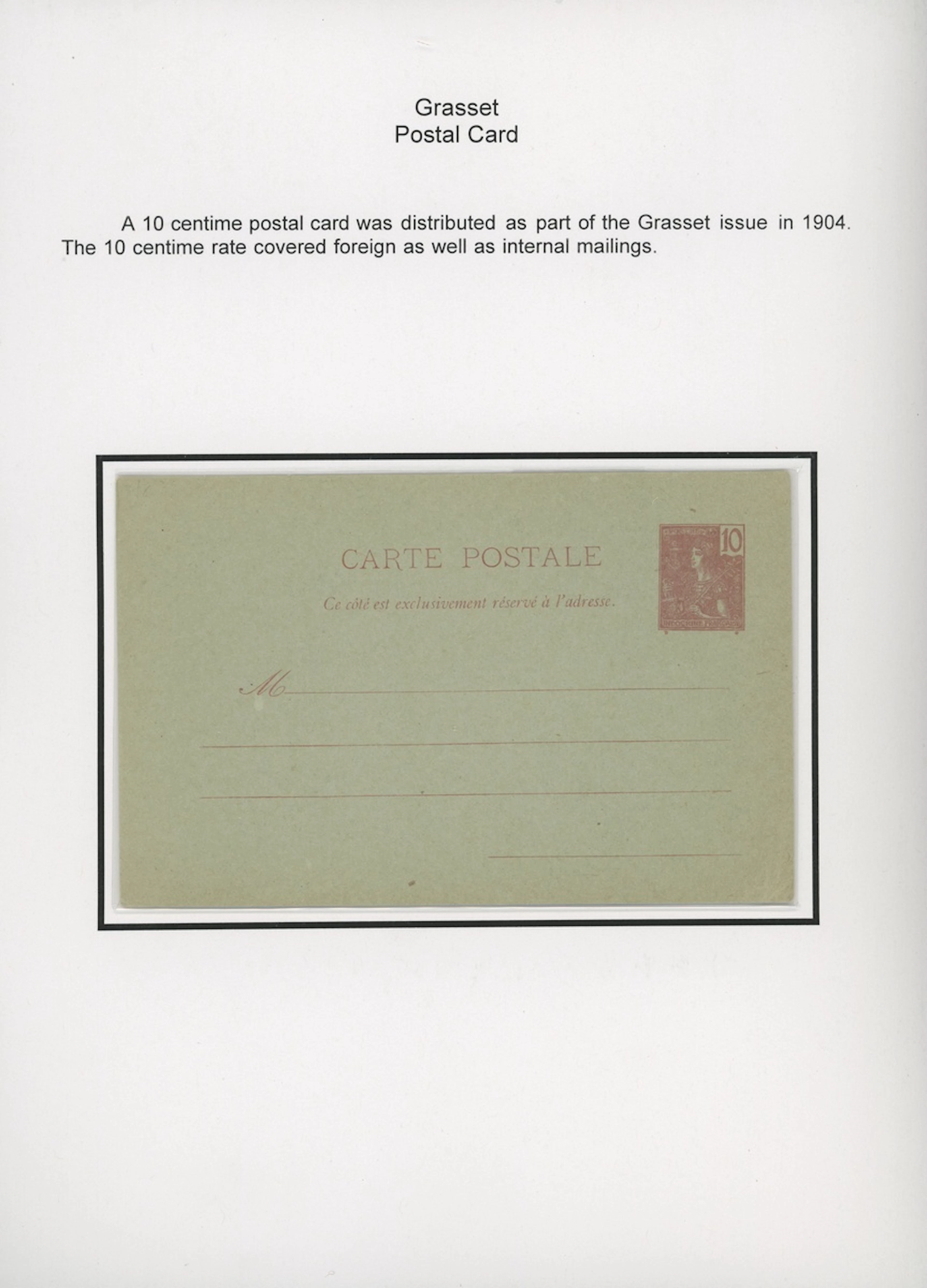 Indo-China French Indo-Chinese Post Office 1904 Grasset issue - Postal