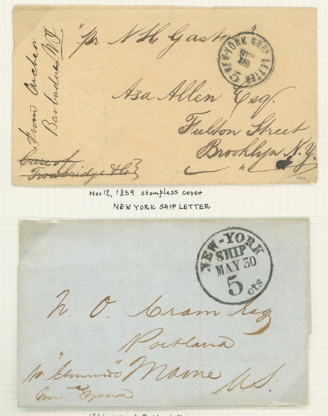 Postal History Ranges 1804 (3 Mar.) entire letter to Massachusetts