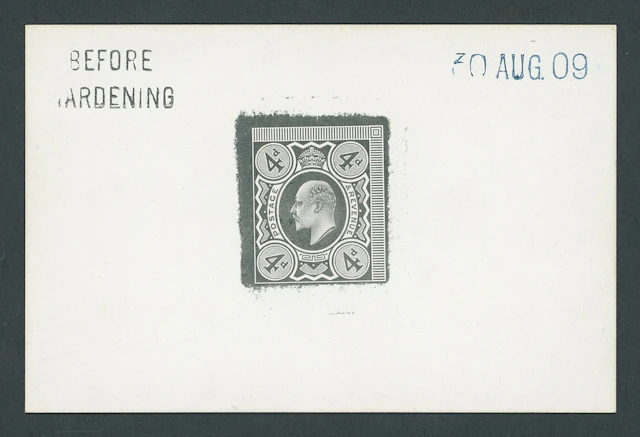 Great Britain King Edward VII 1902-10 De La Rue 4d. die proof in black