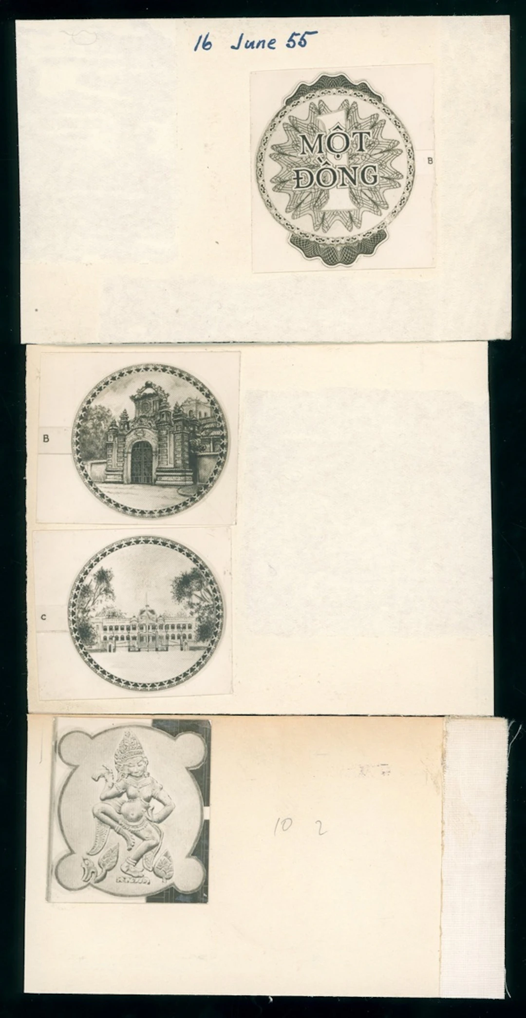 Vietnam, a group of 4x archival photographic vignettes, 1950s