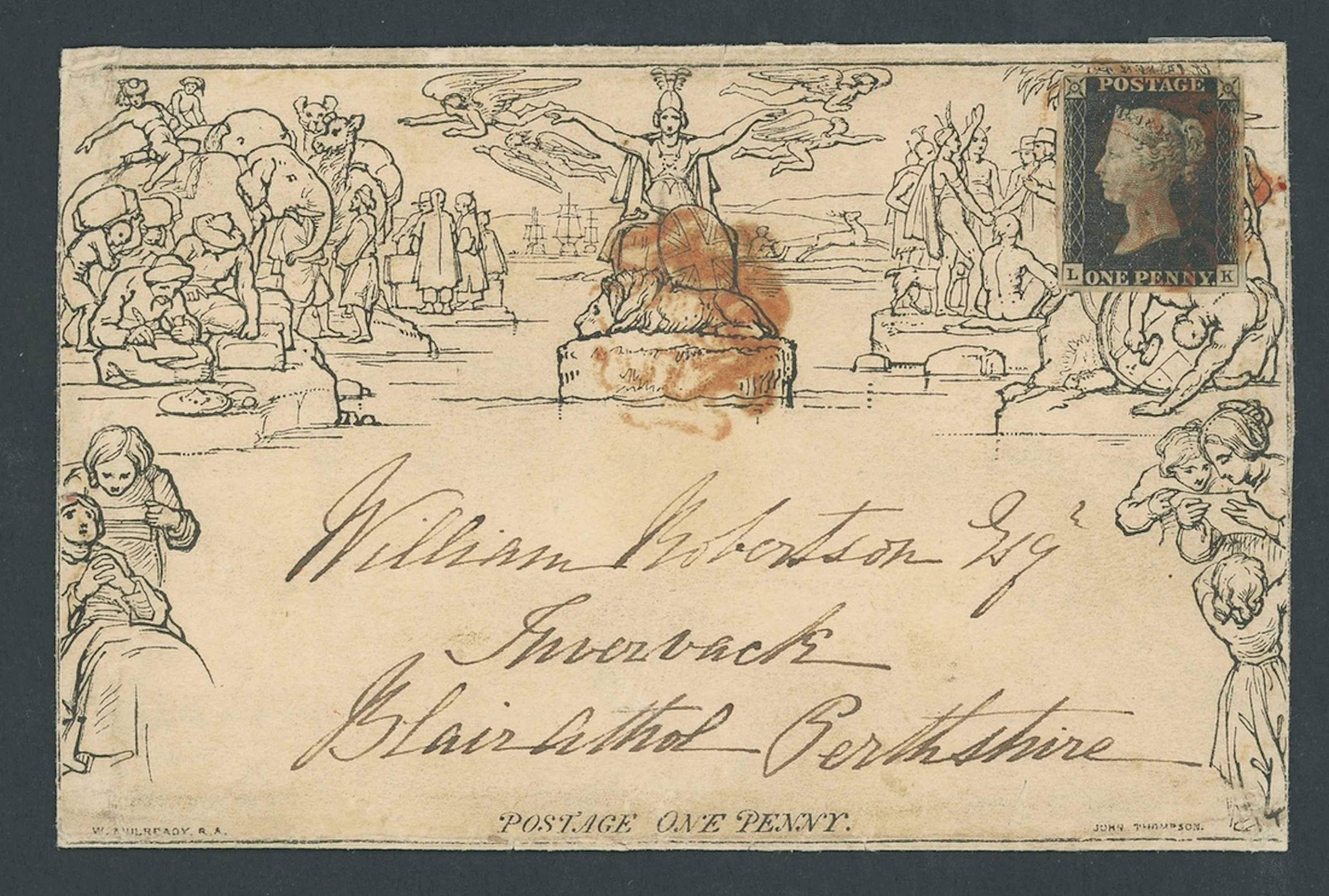 Great Britain 1840 Mulready One Penny Lettersheet