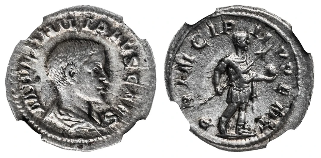 NGC XF | Roman Empire, Philip II 'the younger', as Caesar, (AD 244-249)