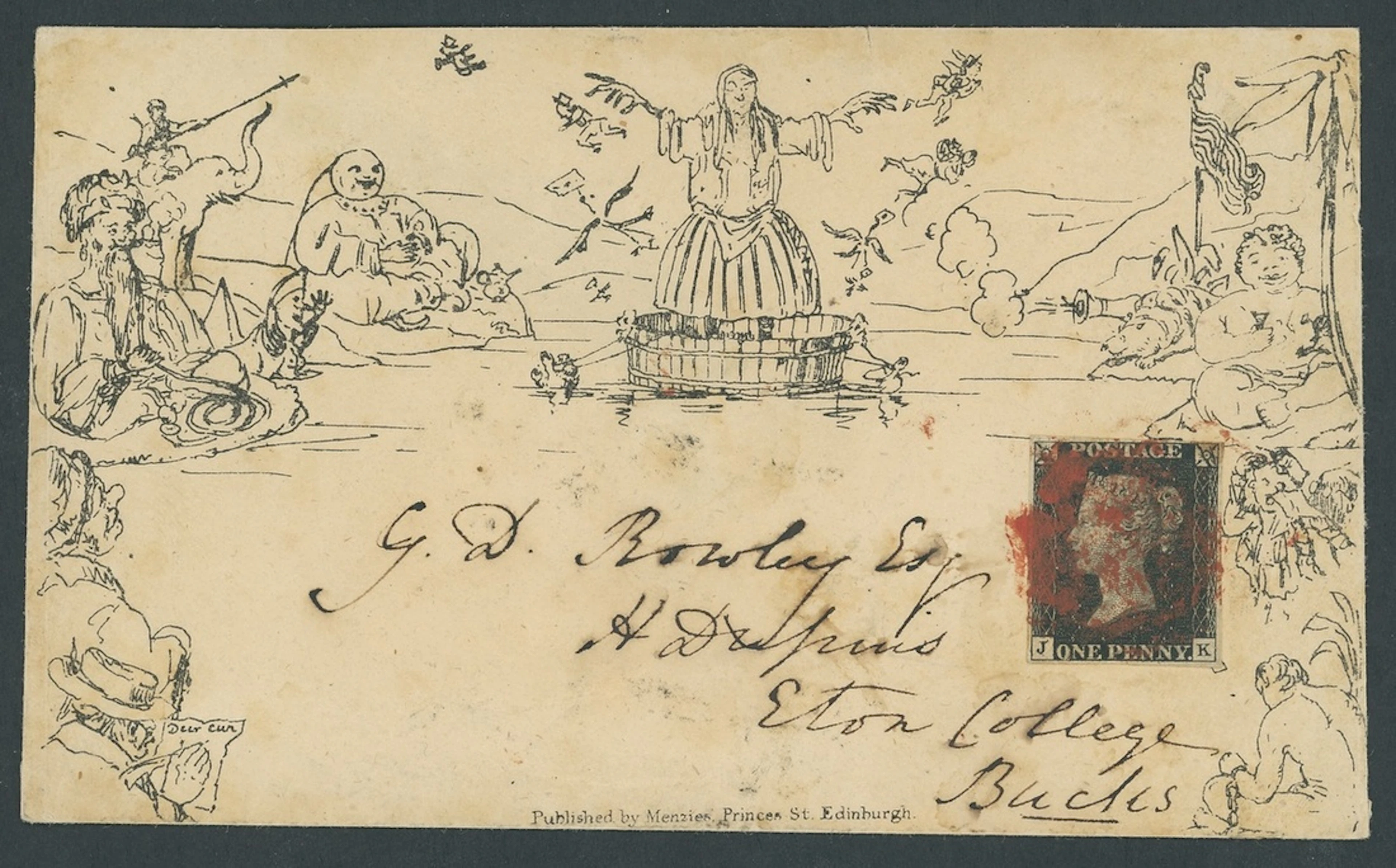 Great Britain Mulready Caricatures and Illustrated Envelopes Menzies