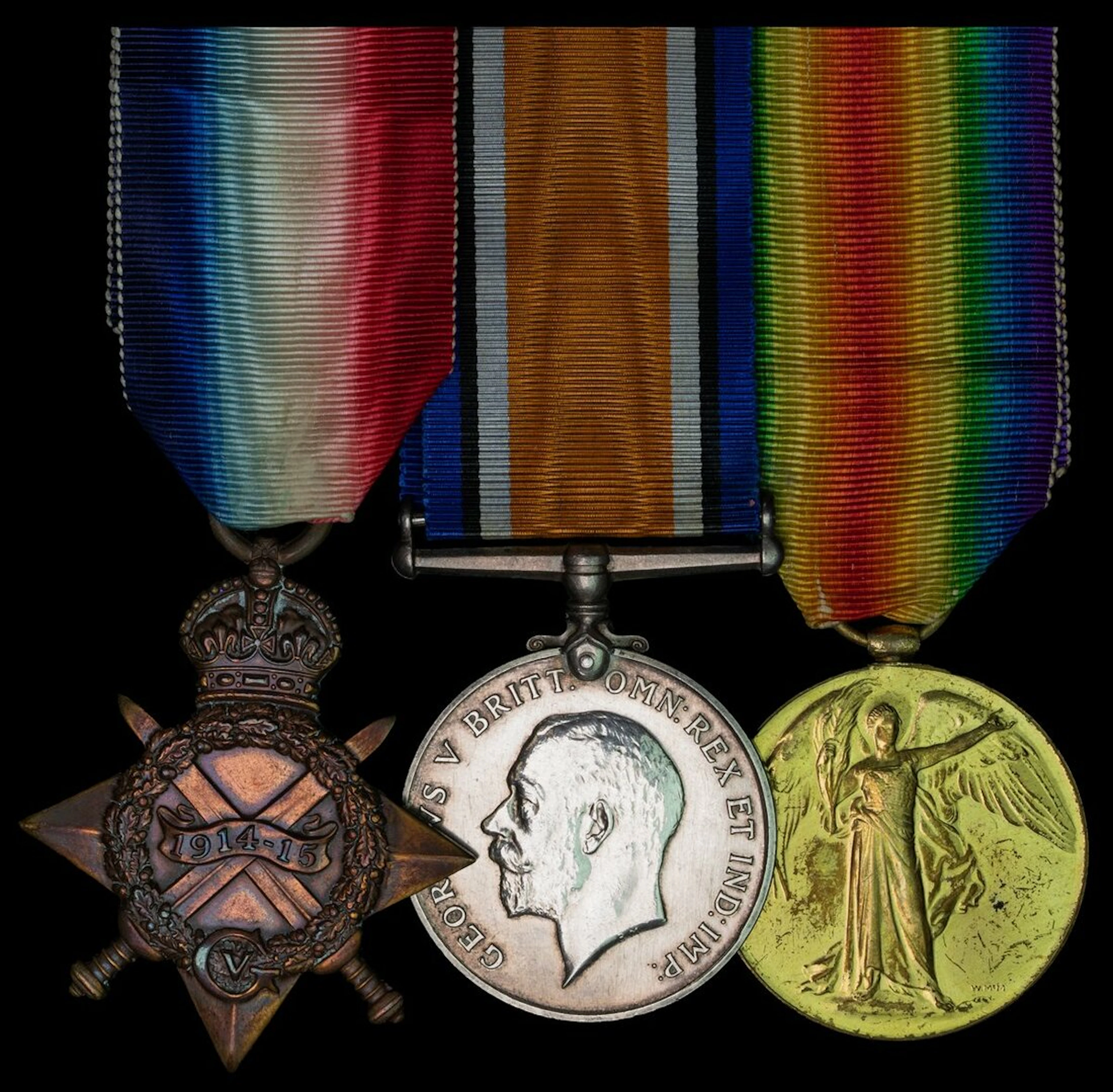The campaign group of three awarded to Lieutenant A. W. Treasurer