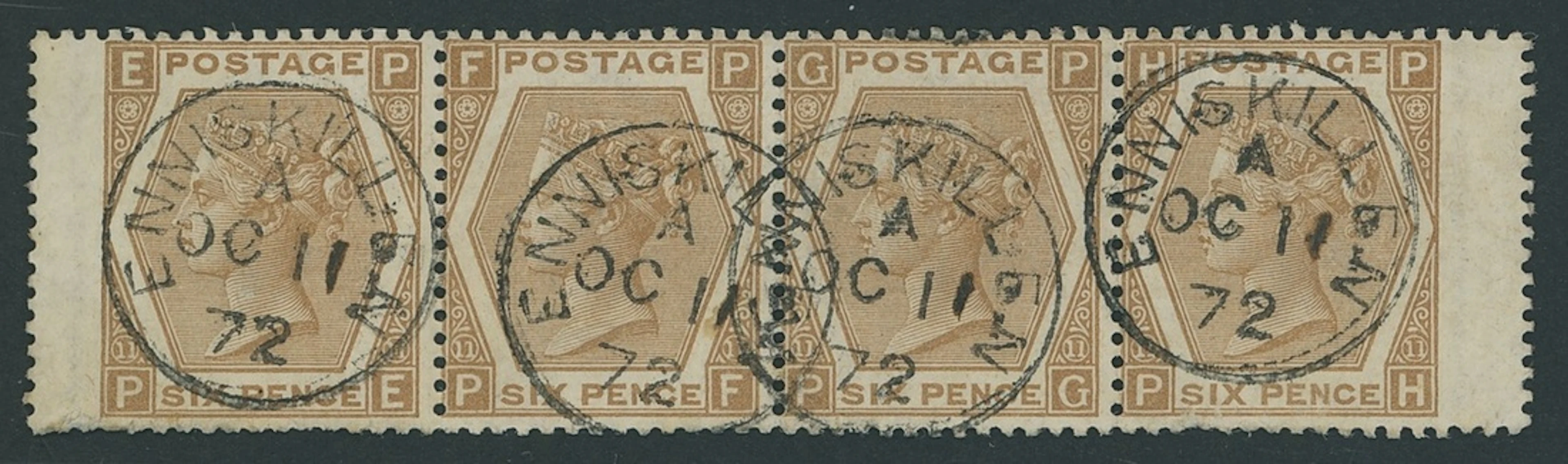 Great Britain Surface Printed Issues 1872-73 6d. chestnut, Plate 11