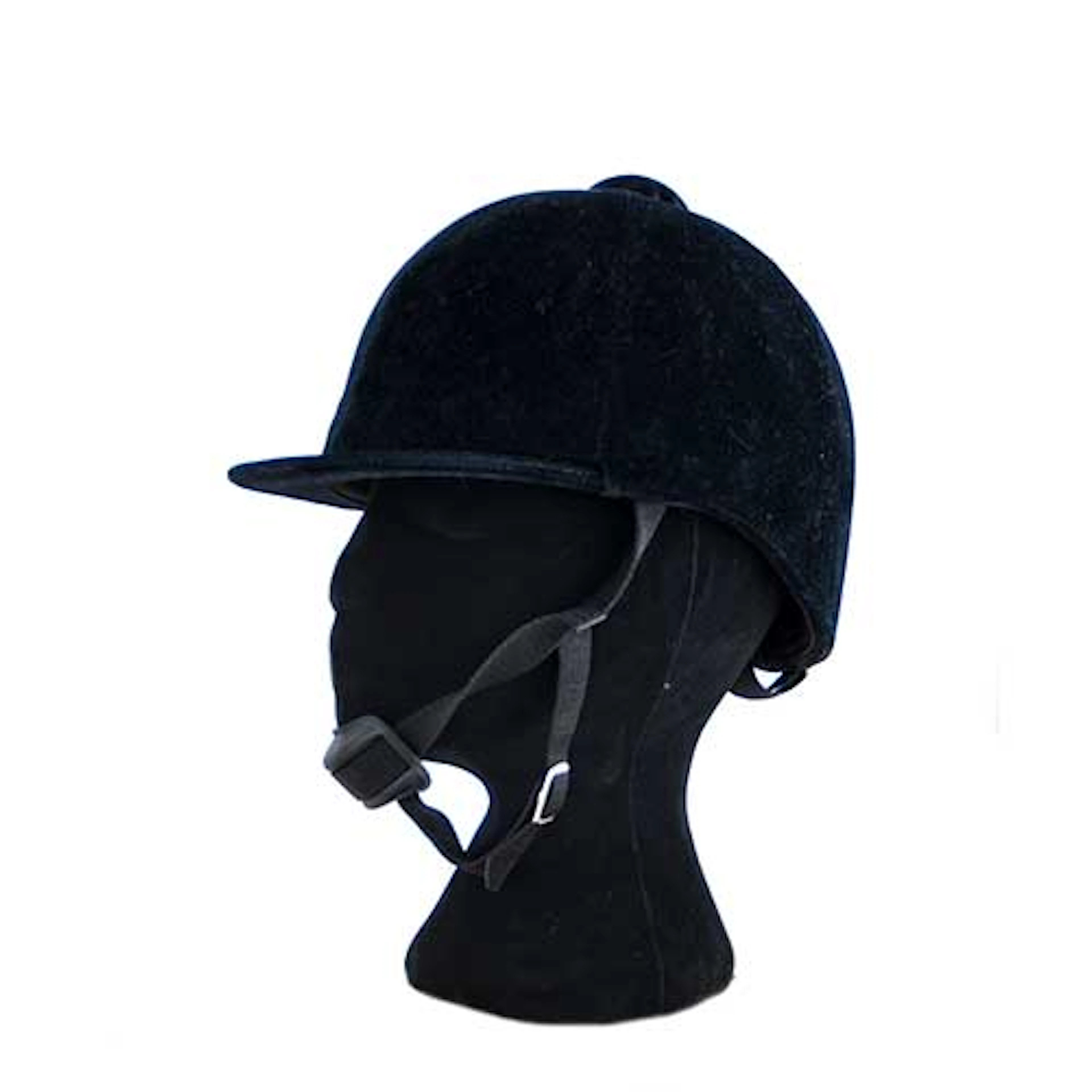 Sombrero de hpica. En terciopelo negro.