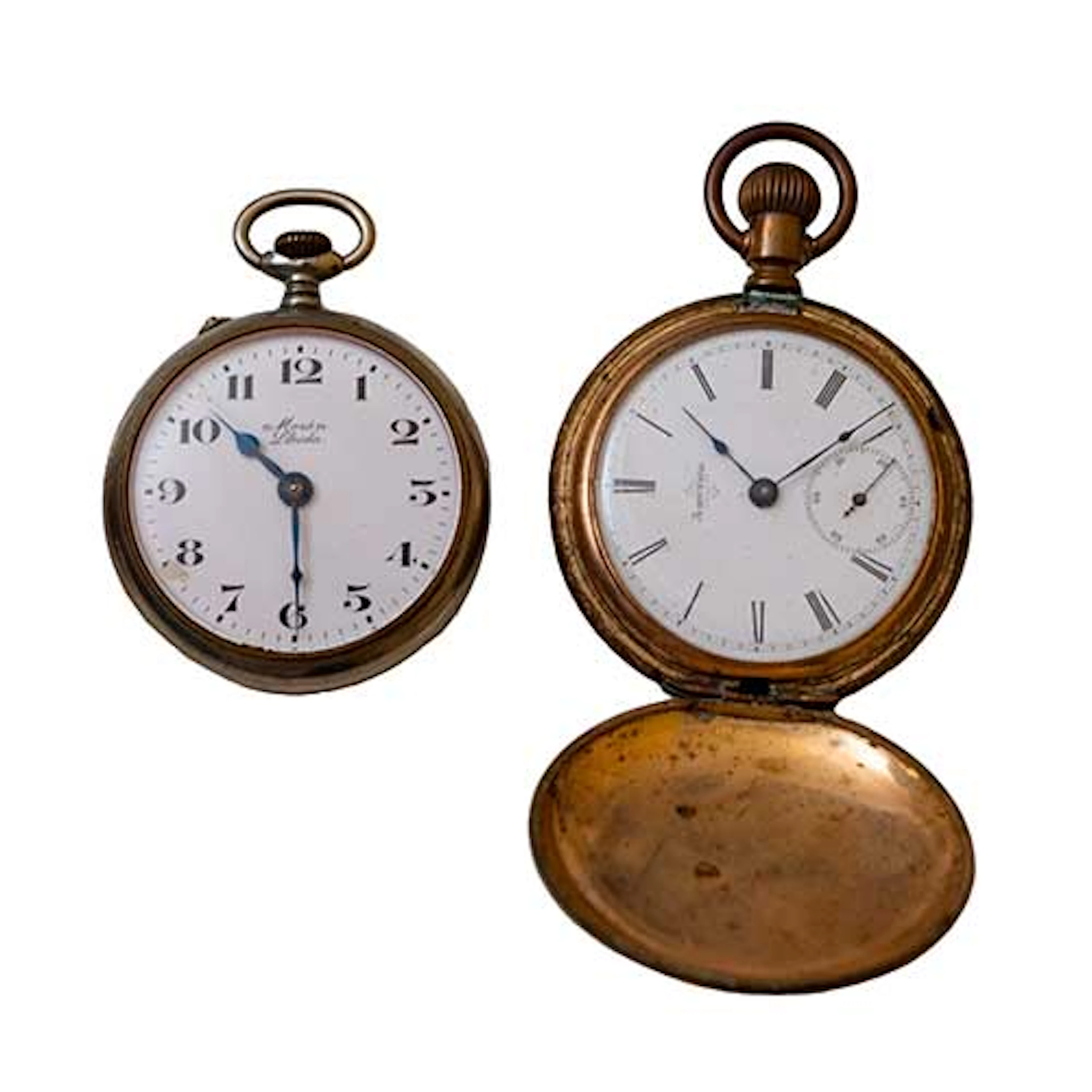 Dos relojes de bolsillo