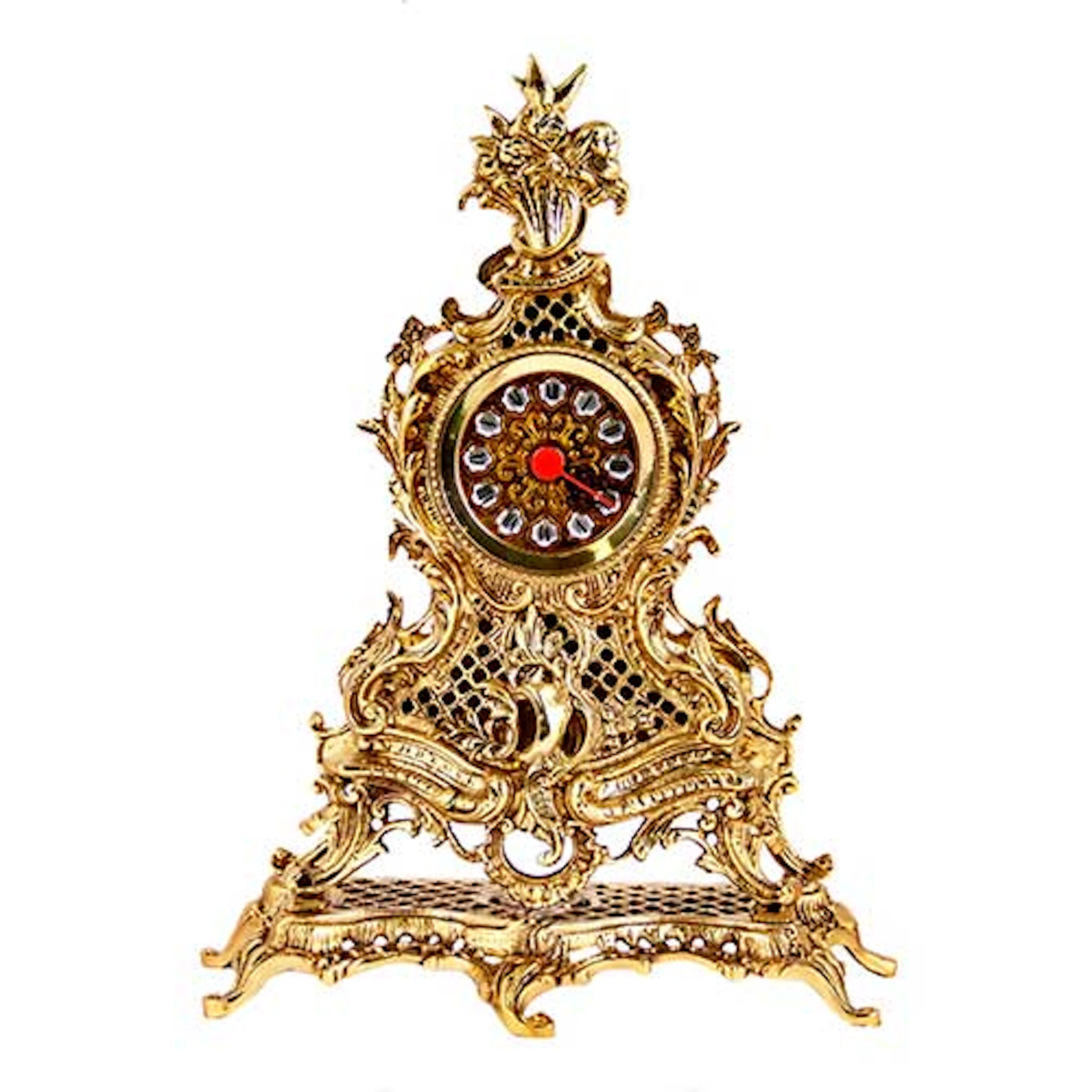 Reloj de sobremesa estilo Luis XV en bronce