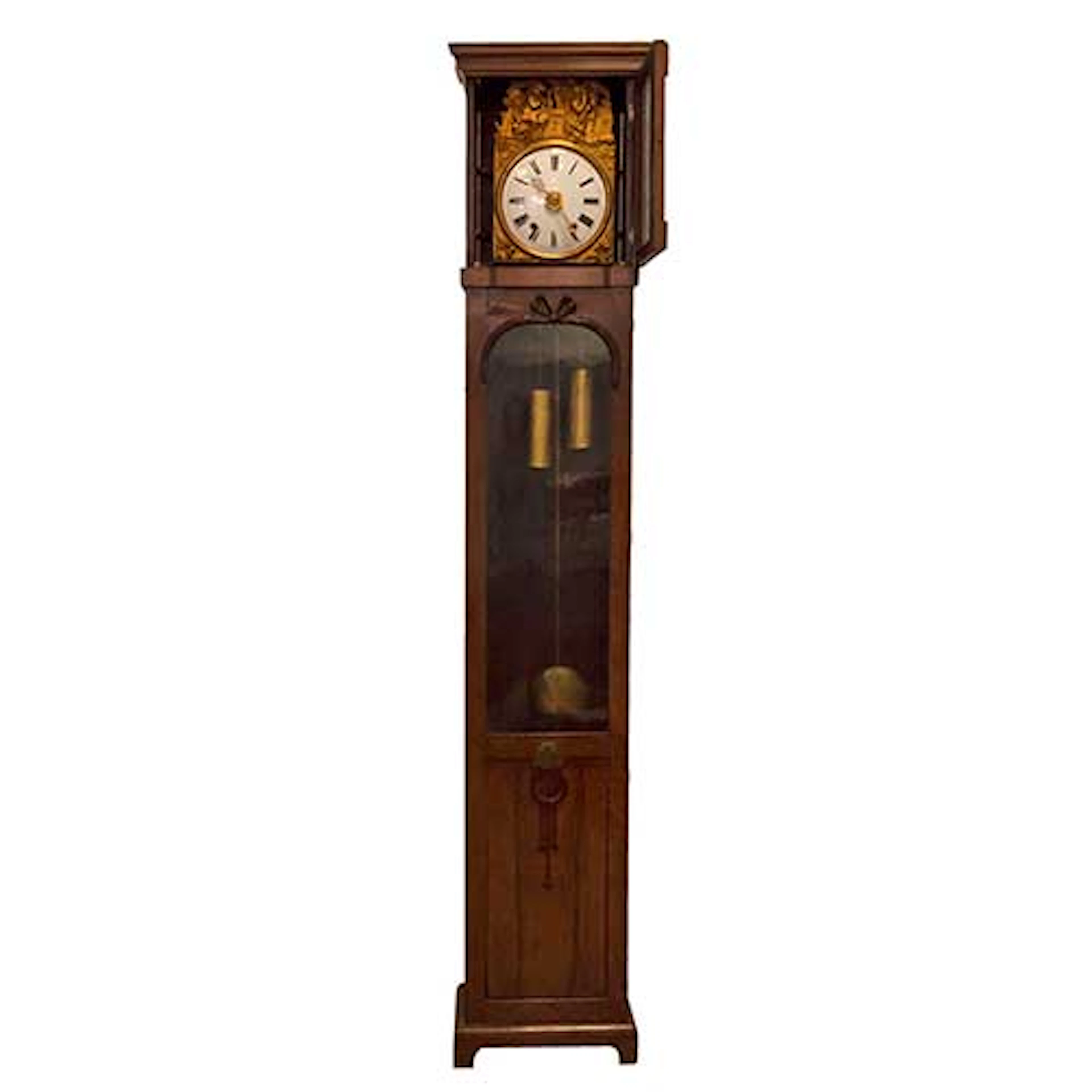 Reloj Moret con esfera de la samaritana del siglo XIX y caja adaptada