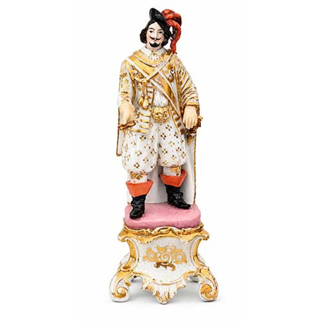 Porcelana caballero Vieux- Paris. Siglo XIX