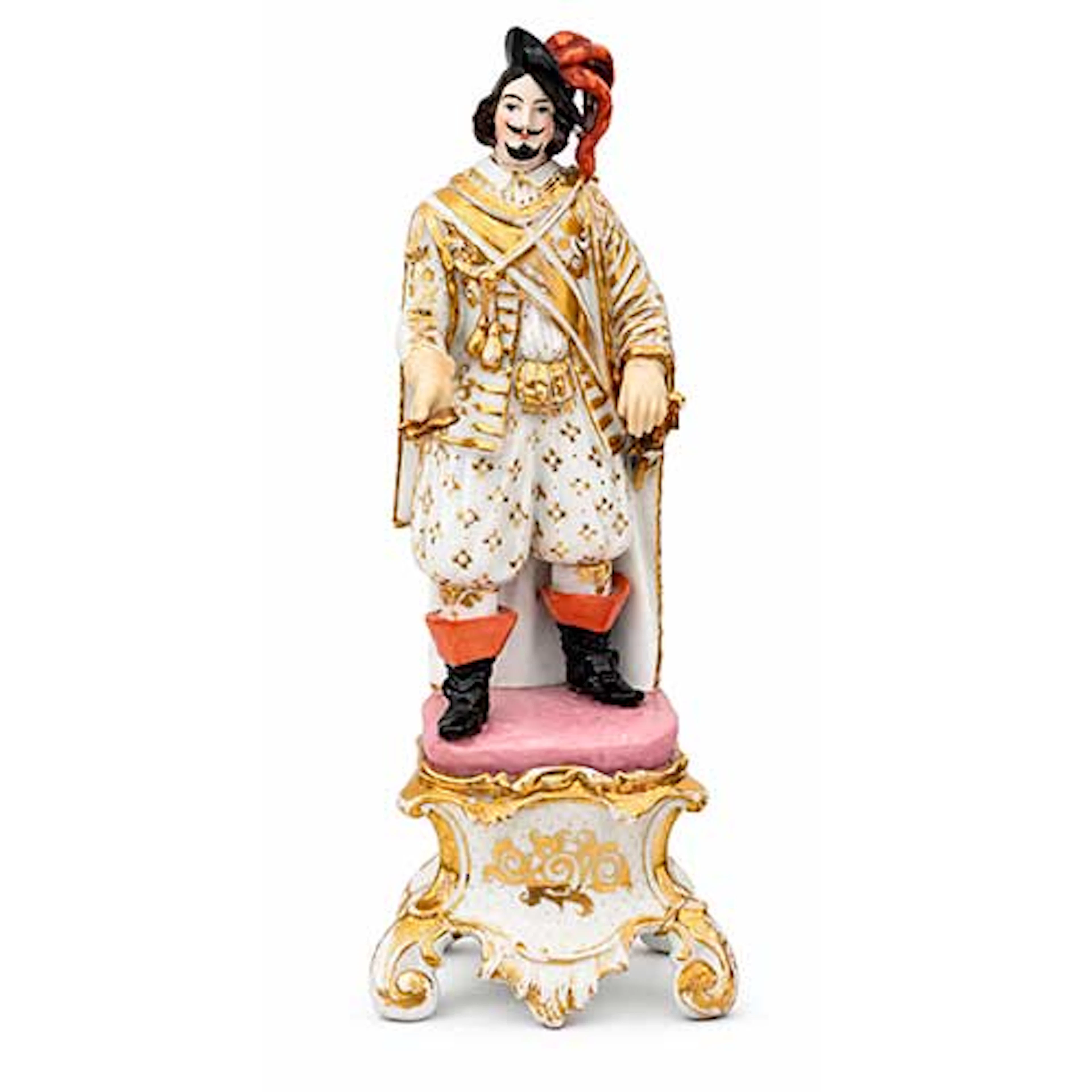 Porcelana caballero Vieux- Paris. Siglo XIX