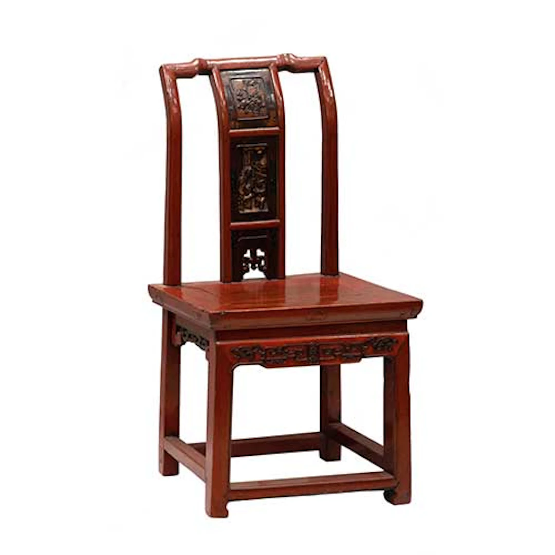 Silla oriental de estudiante en madera lacada