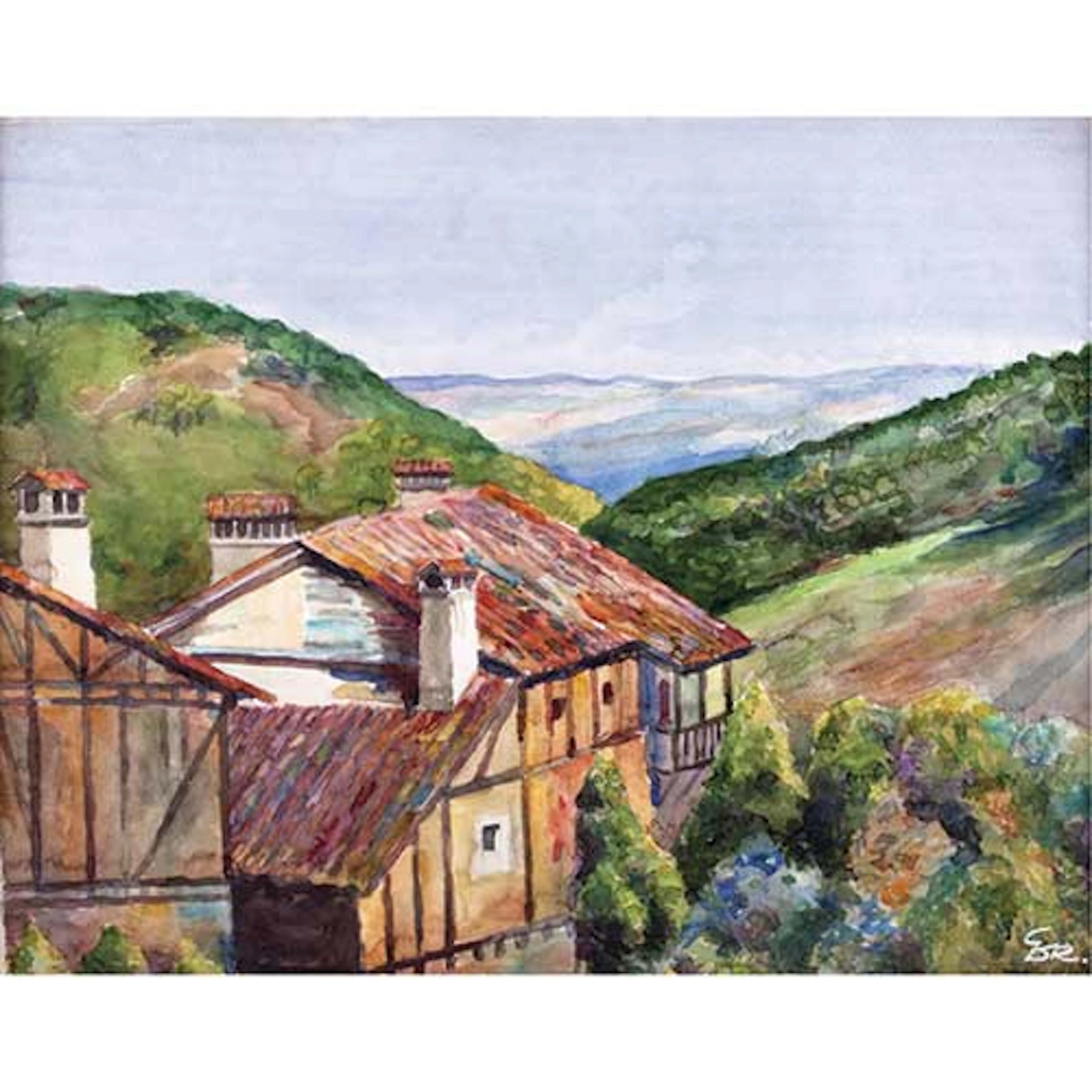 Paisaje con casas