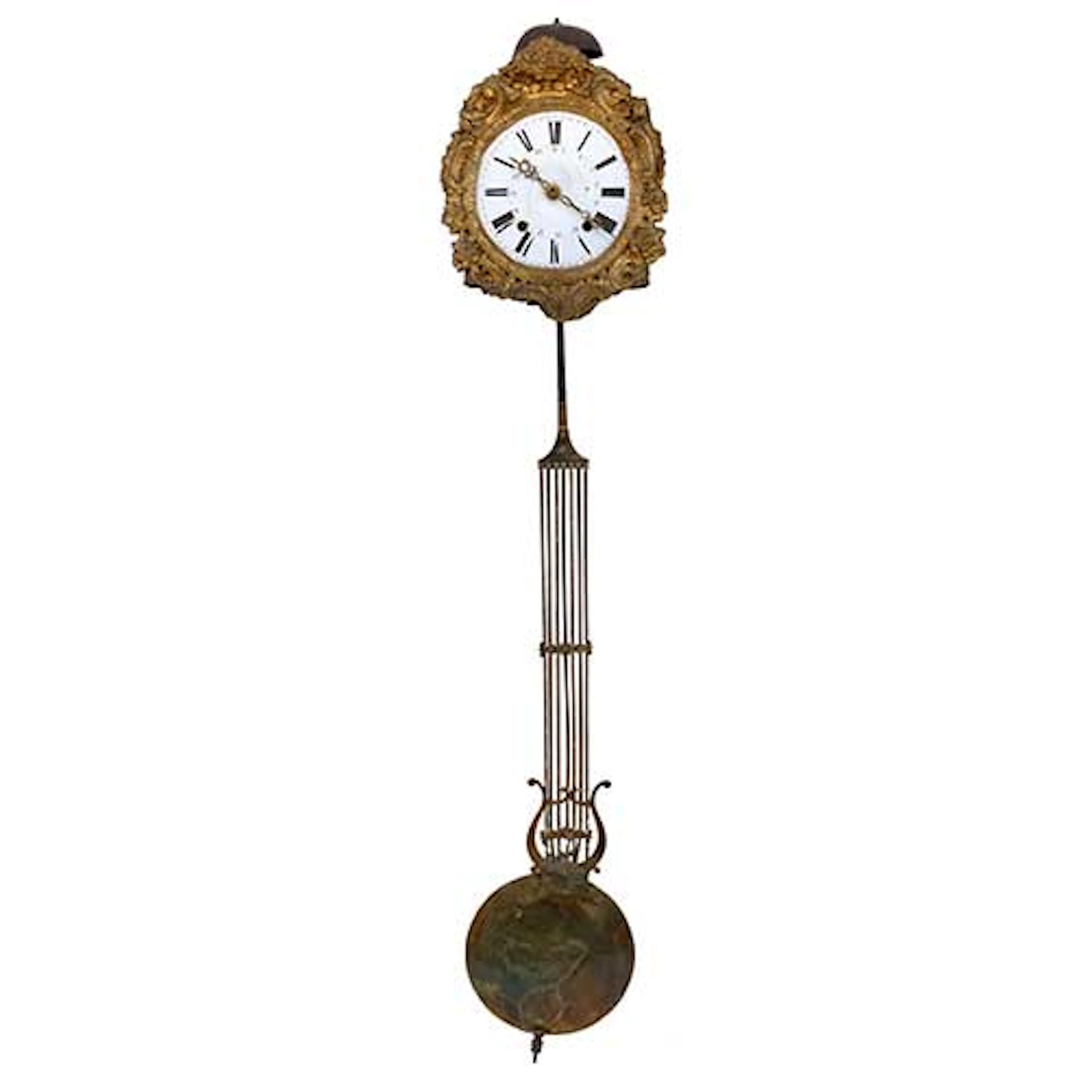 Reloj Moret con pndulo de lira.