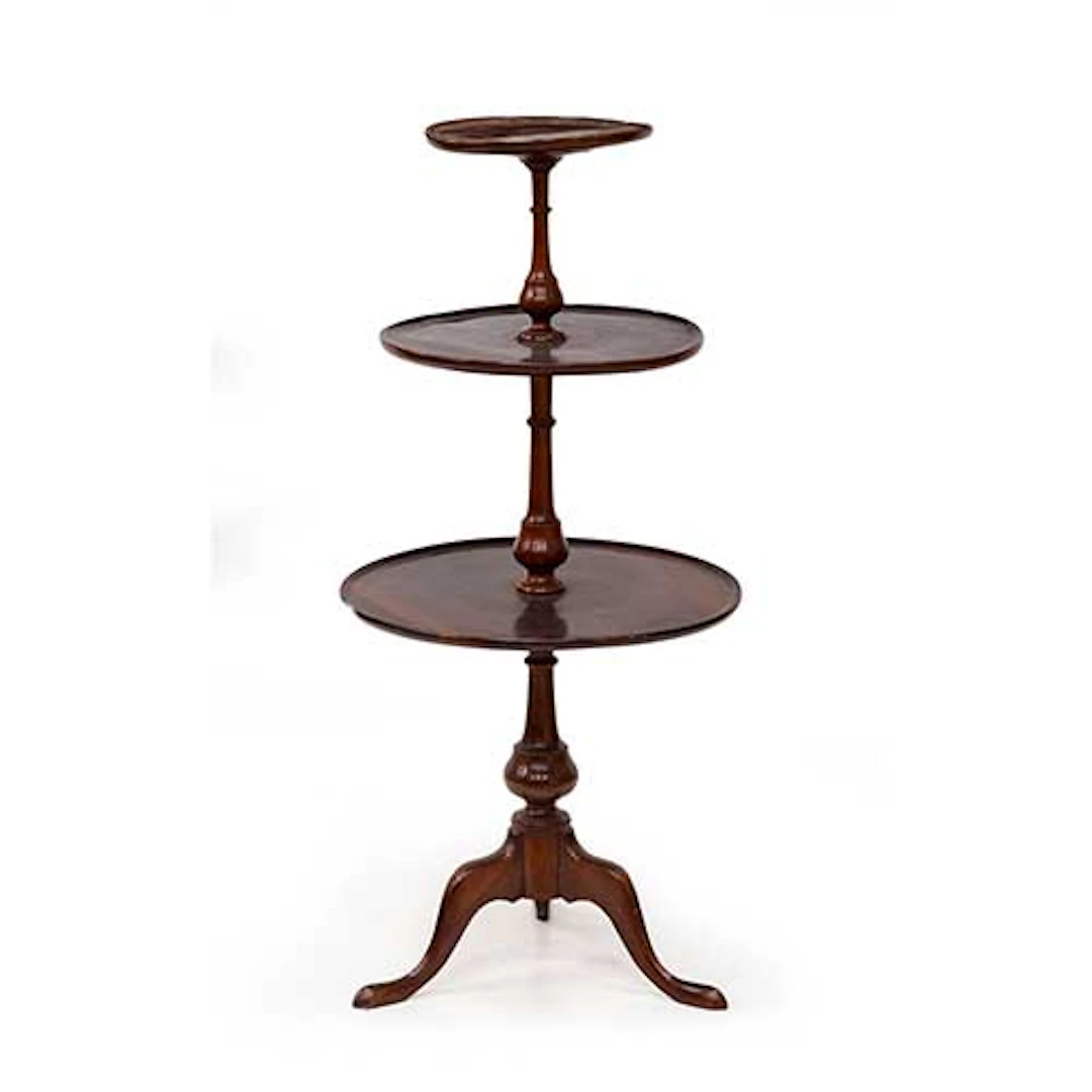 Mesa de tres alturas en caoba.