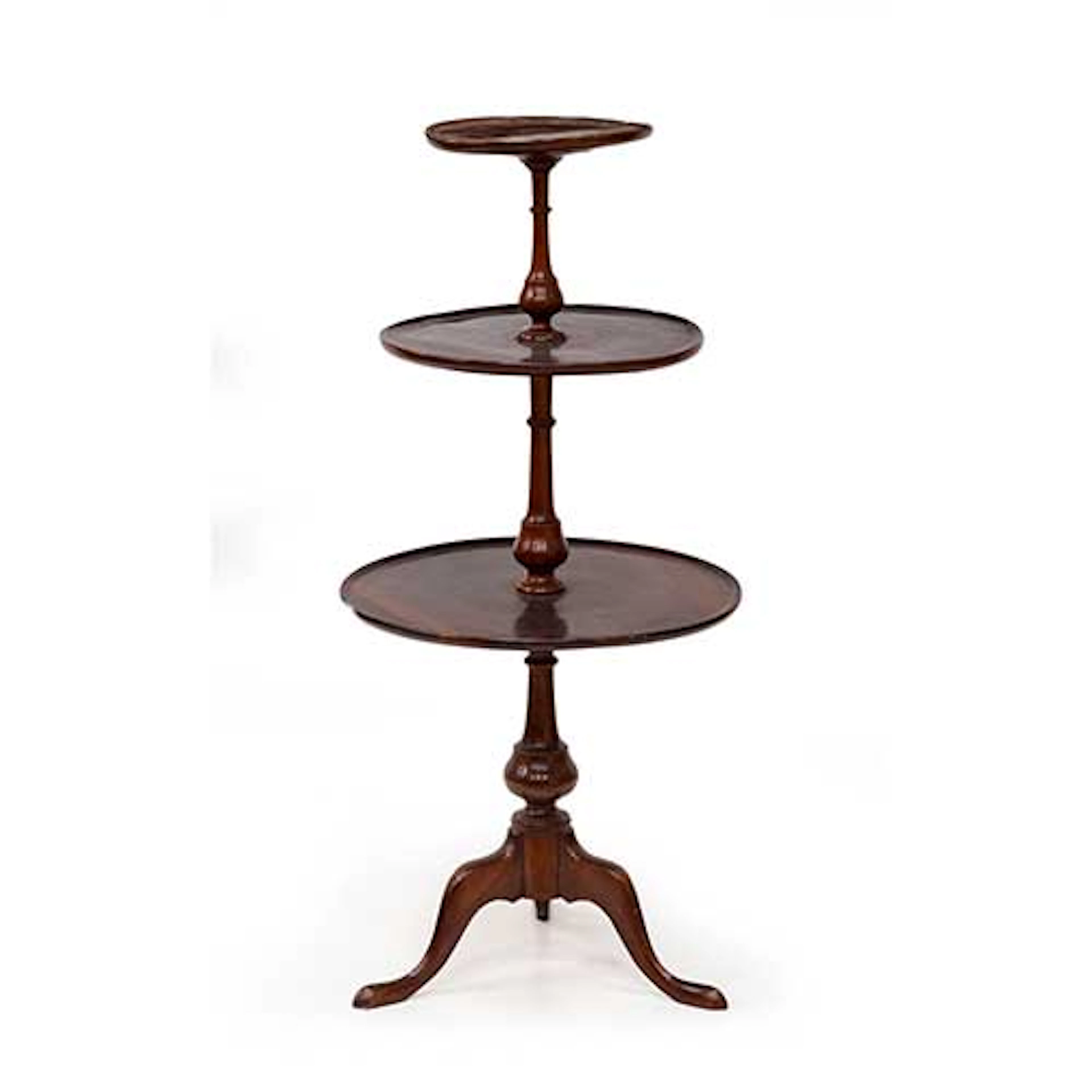 Mesa de tres alturas en caoba.
