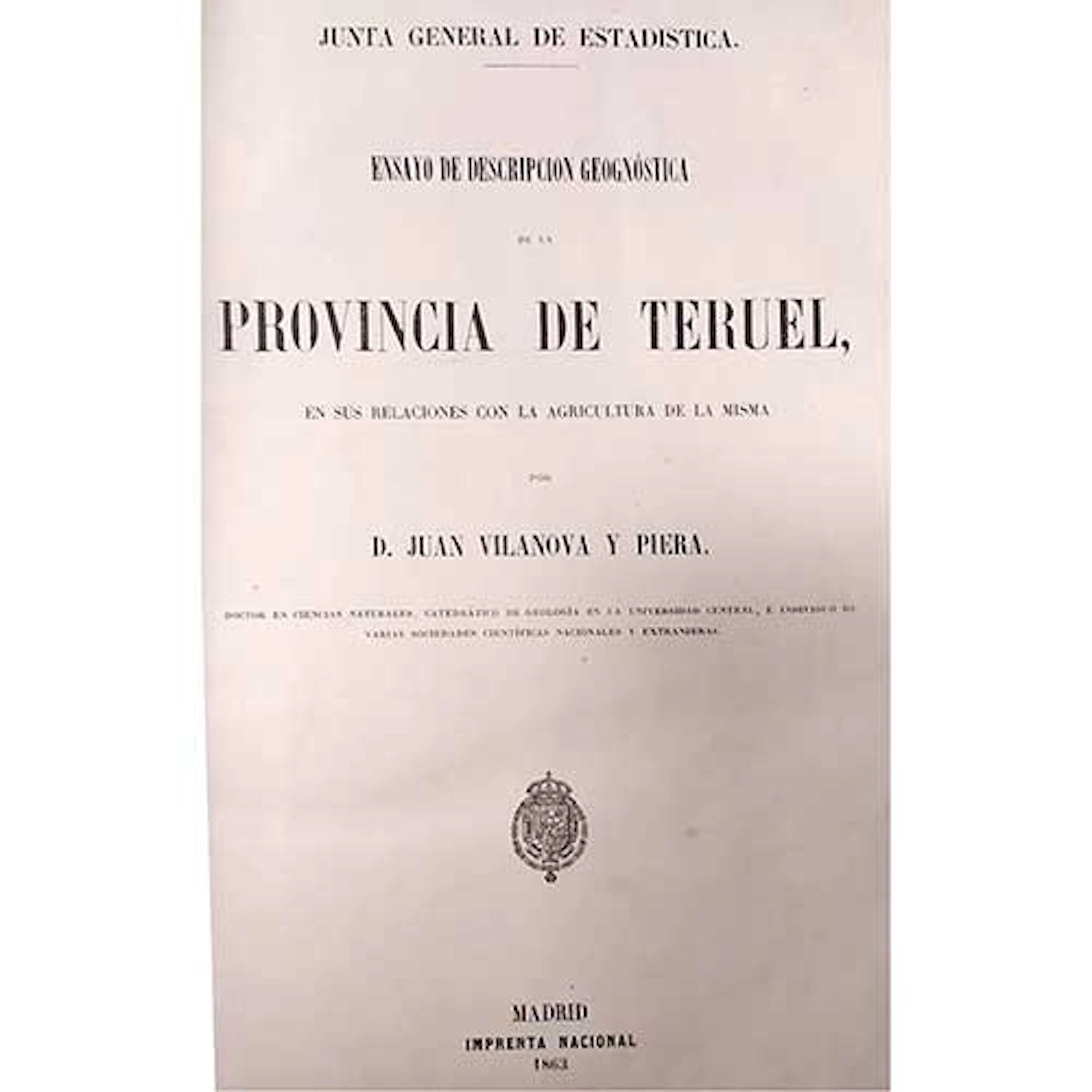 Ensayo de Descripcin Geognstica de la Provincia de Teruel