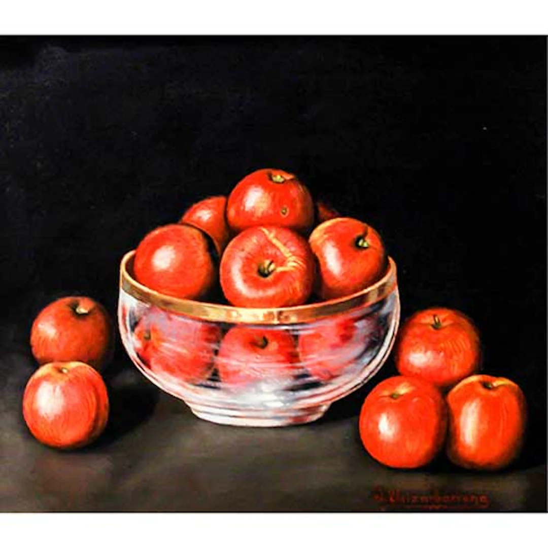 Frutero con manzanas