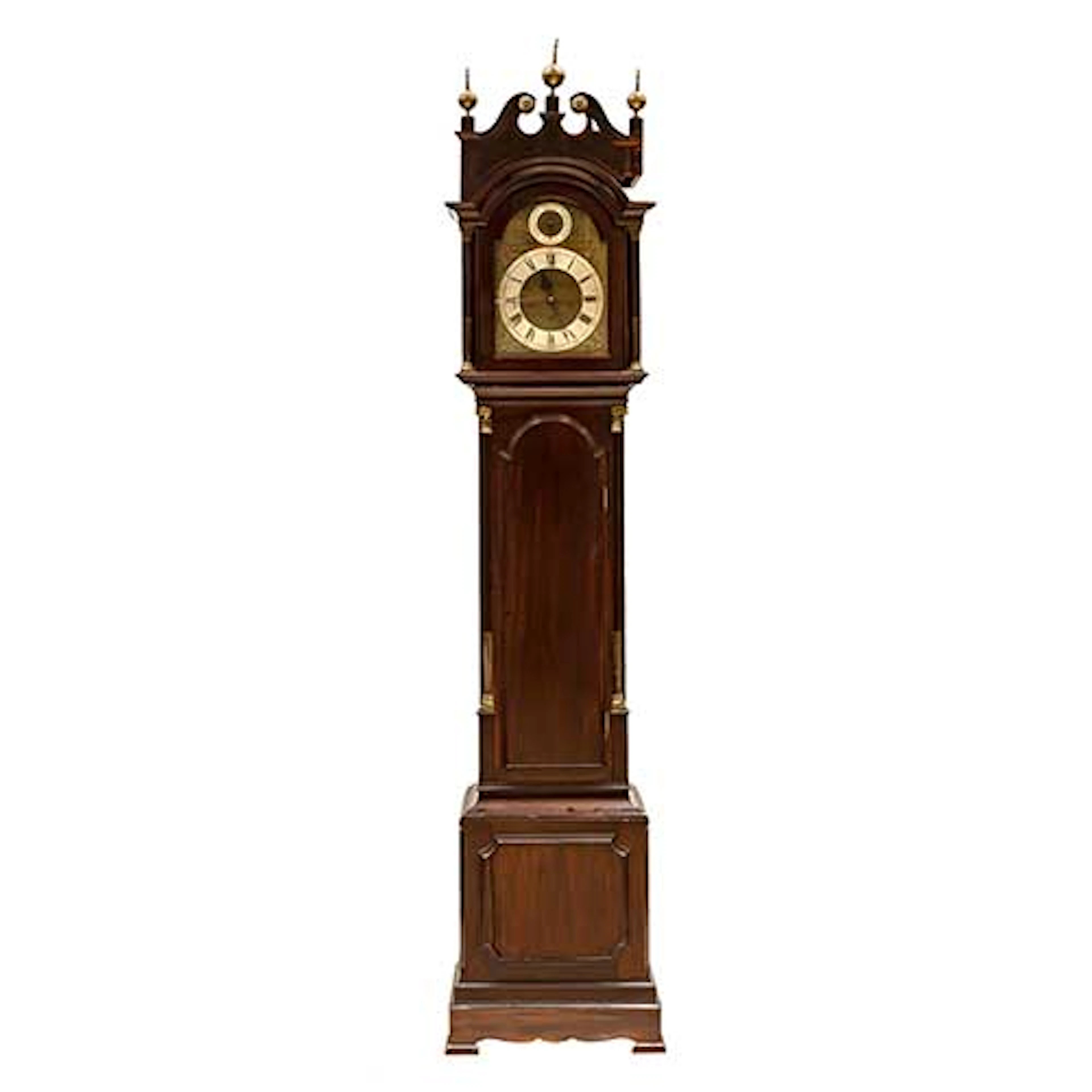 Reloj London poca Jorge IV de caja alta en madera de caoba con sonera