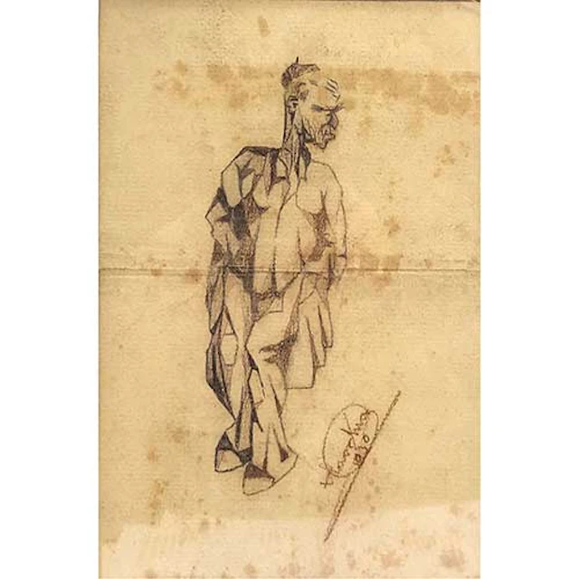 Dibujo a lpiz sobre papel