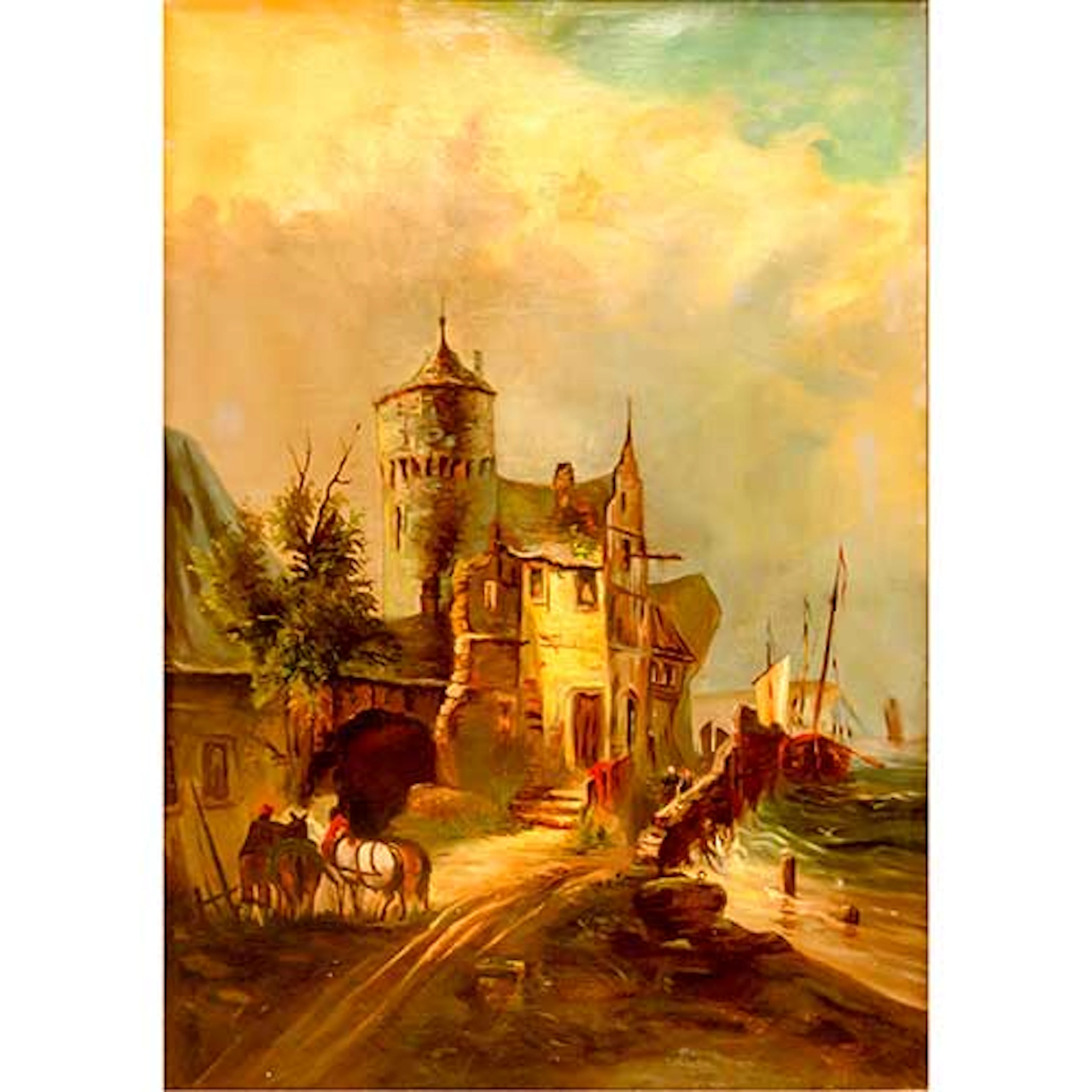 Casa junto a la playa y velero