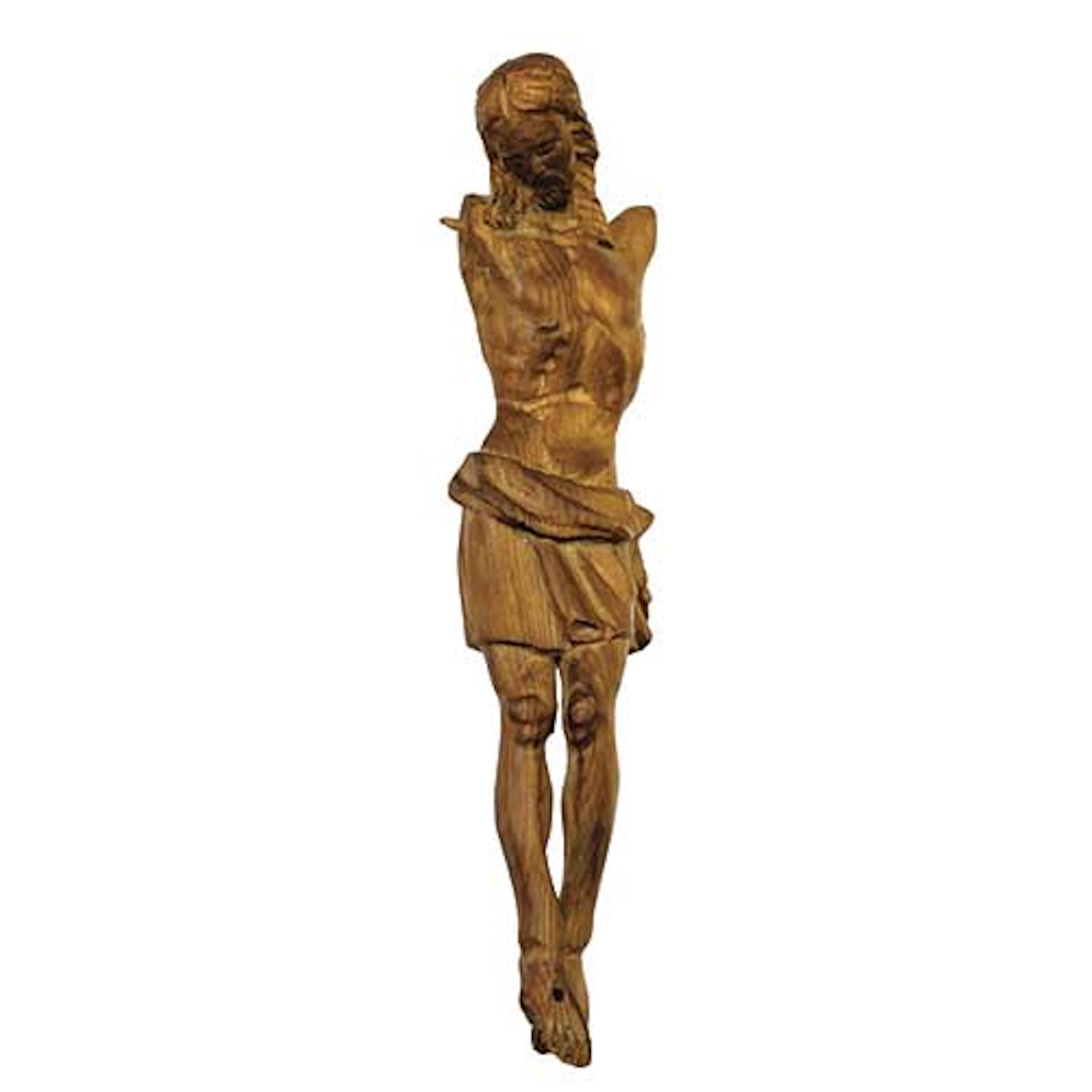 Cristo realizado en madera tallada.
