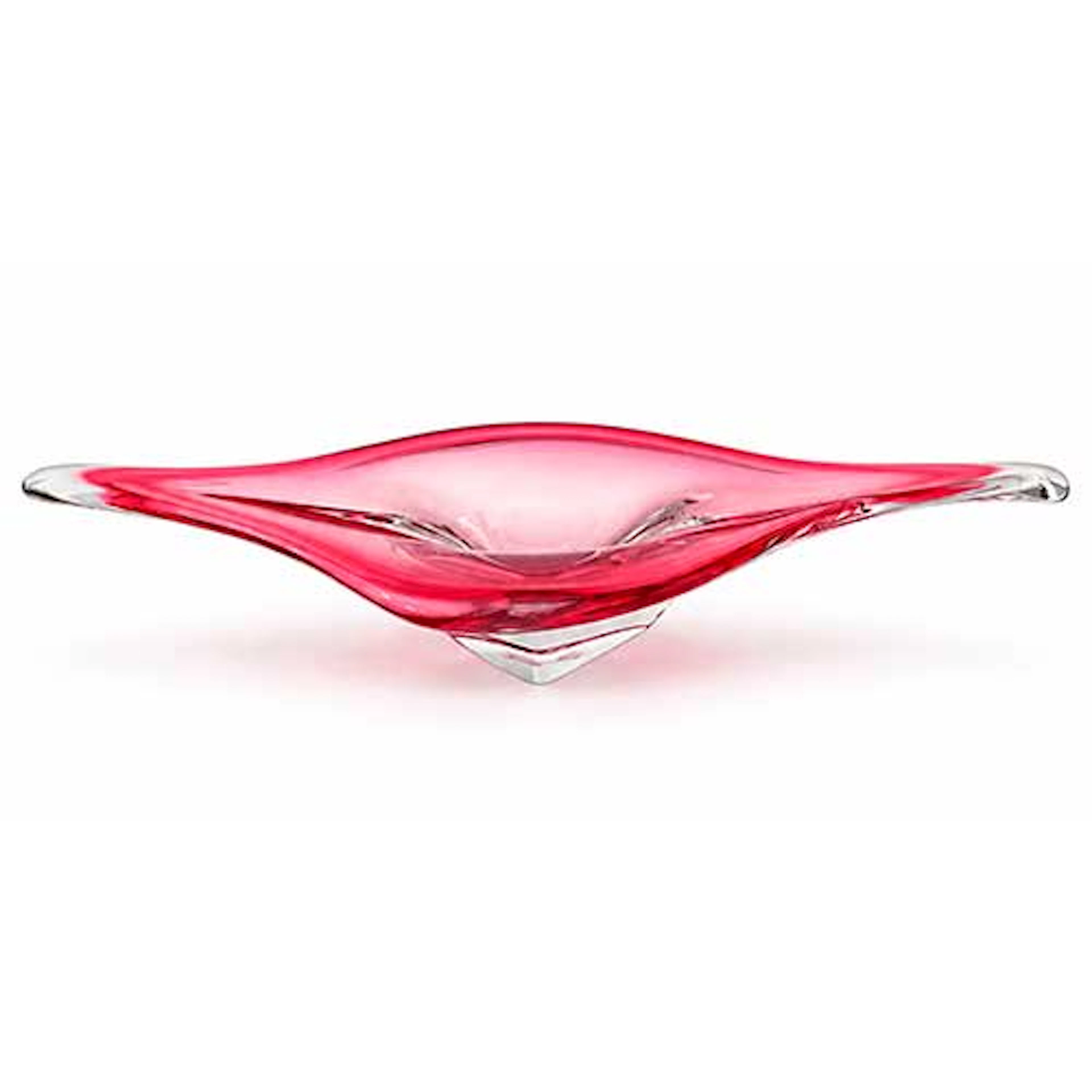 Centro de Murano en cristal rosa
