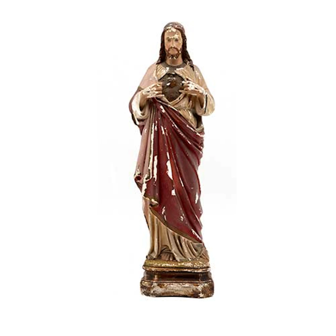 Sagrado Corazn con tnica roja