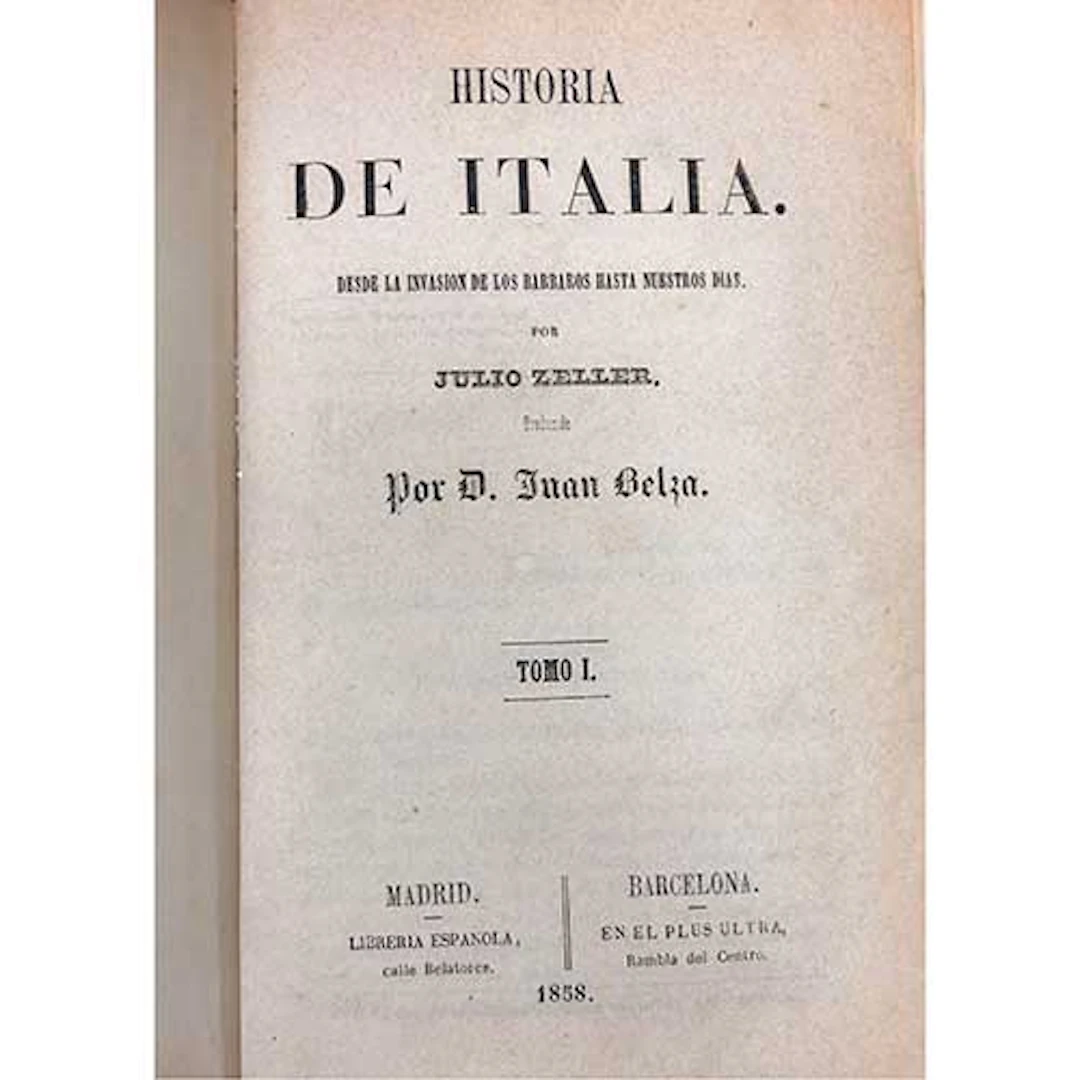 Julio Zeller, Historia de Italia