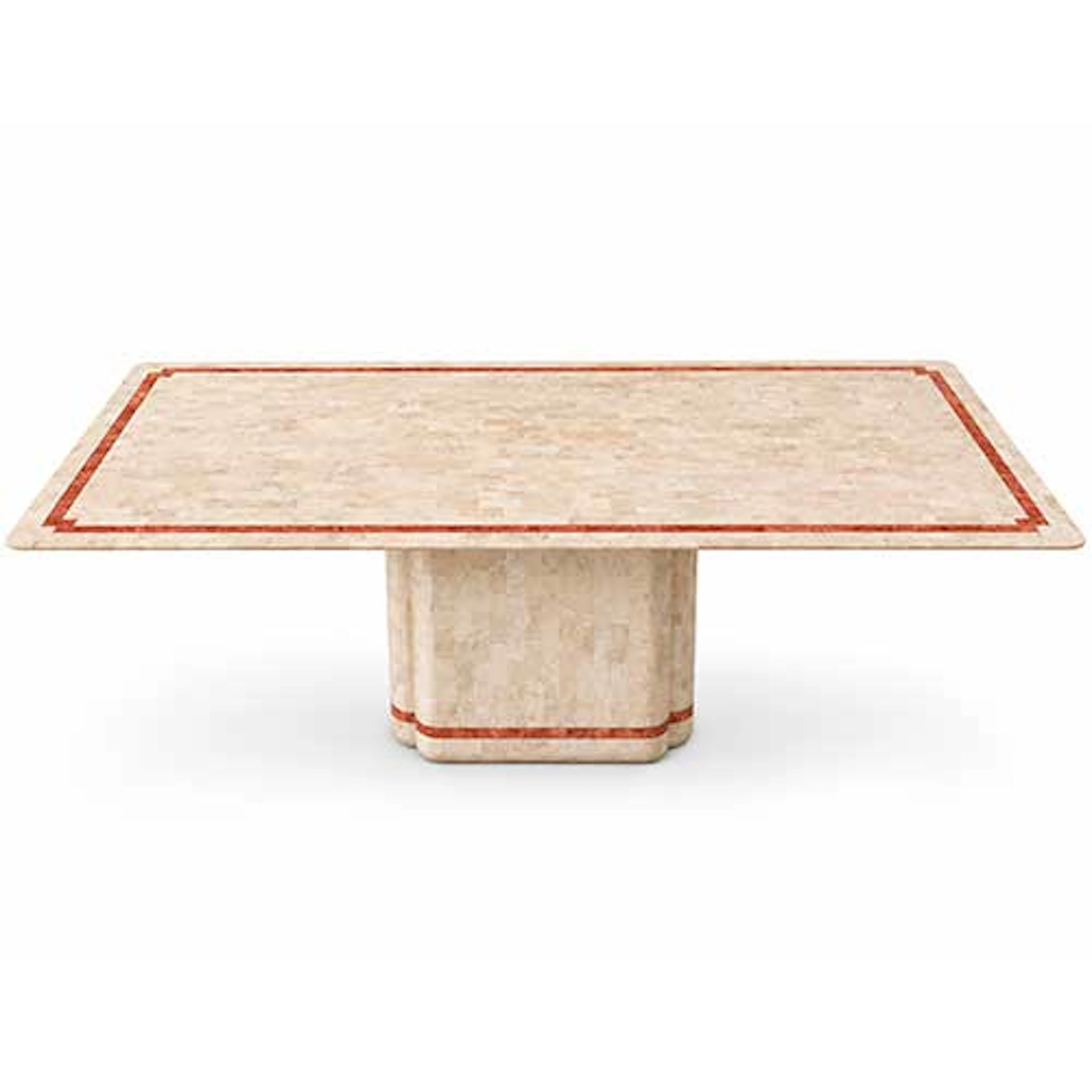 Mesa de comedor realizado en mrmol teselado.