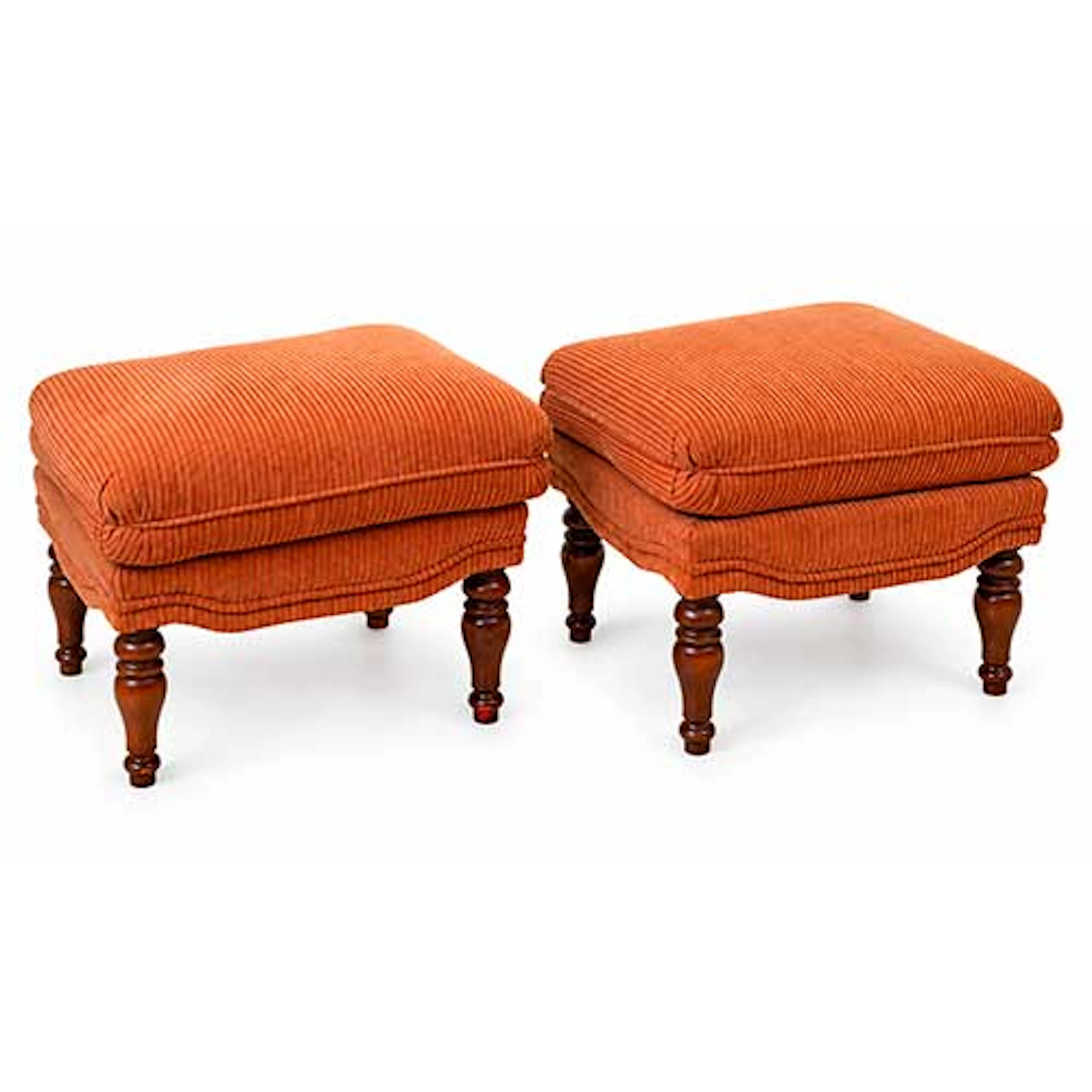 Pareja de banquetas con patas en madera torneada