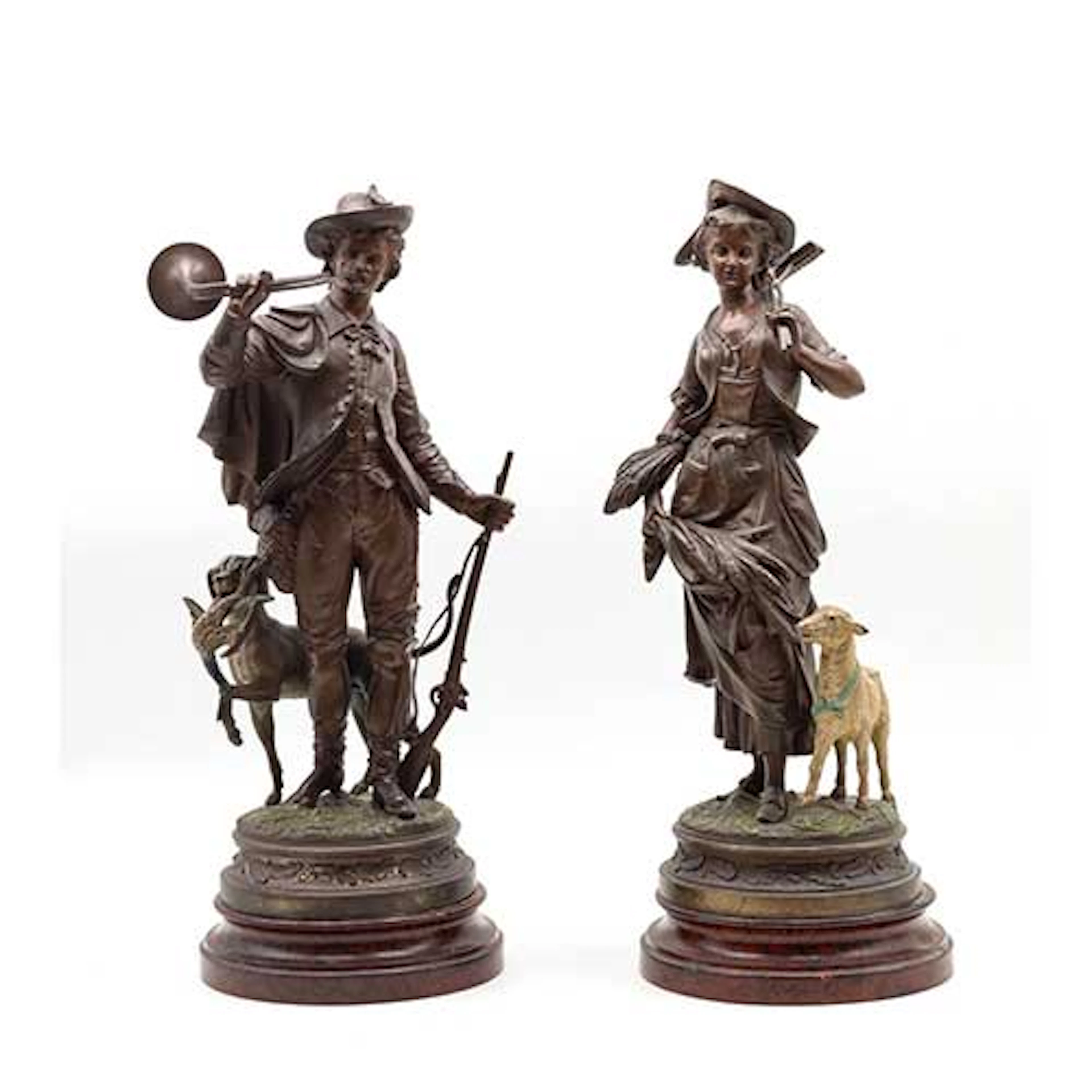 Cazador y campesina