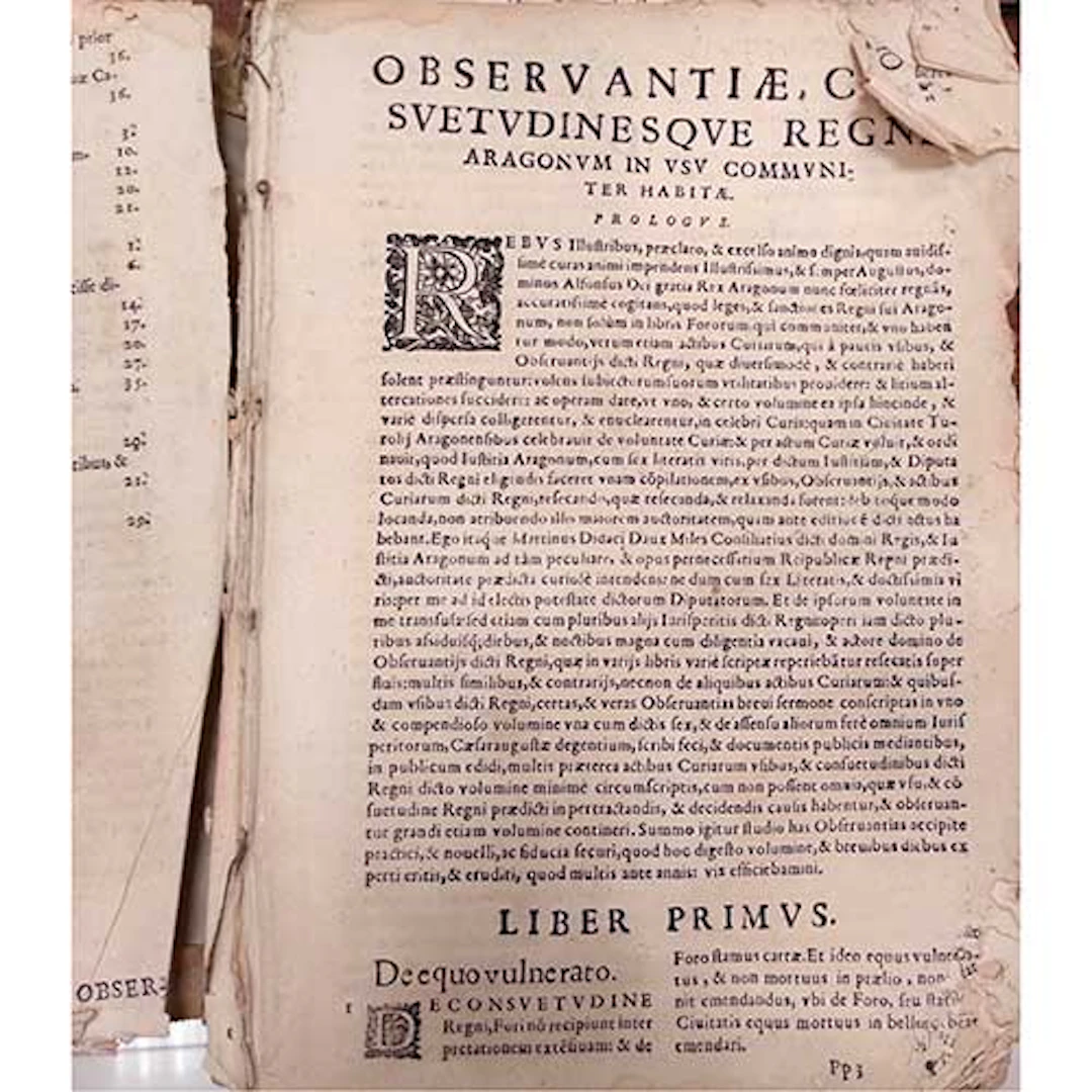 OBSERVANCIAS Y COSTUMBRES DEL REINO DE ARAGN Y ACTOS DE CORTES