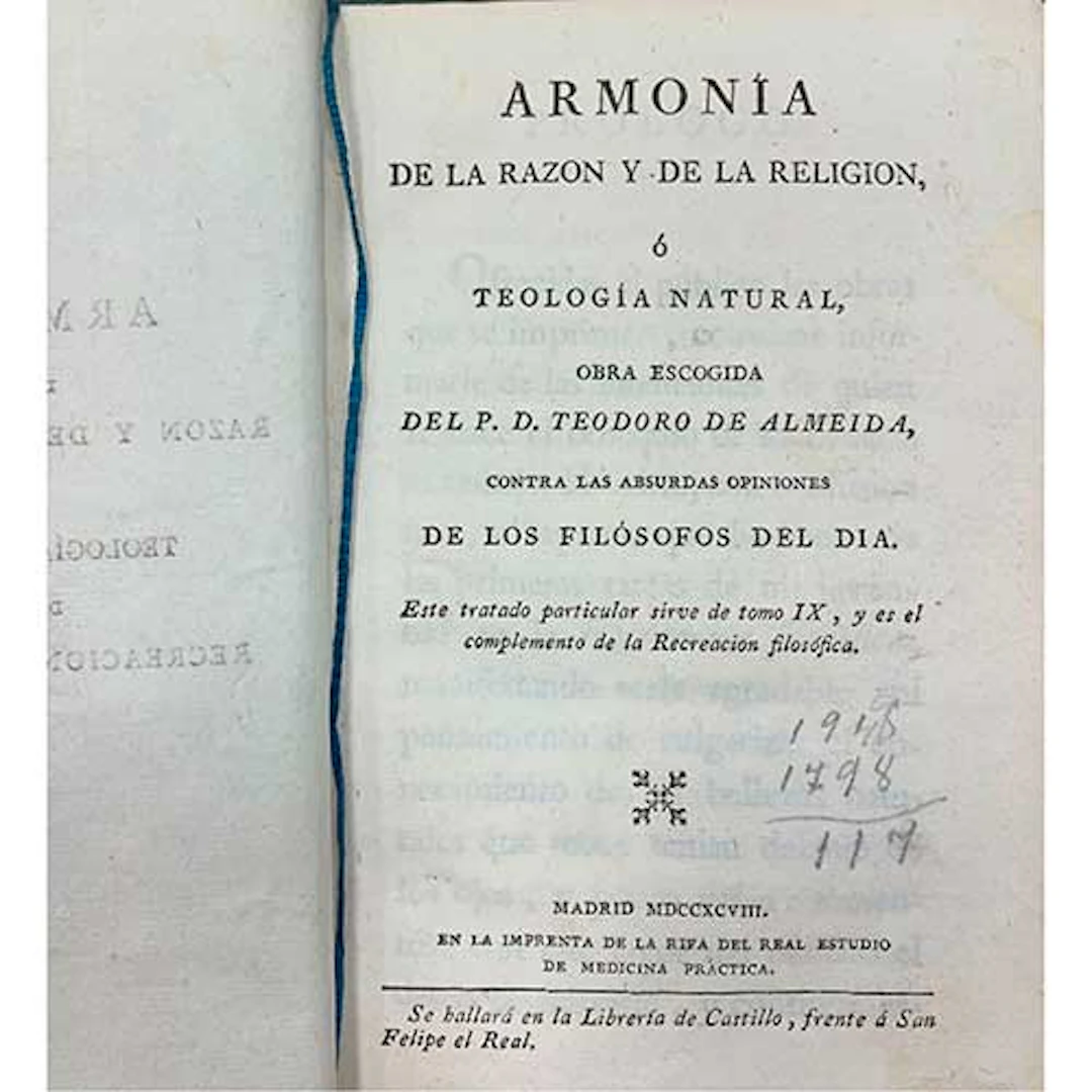 Armona de la razn y de la religin, Teologa natural