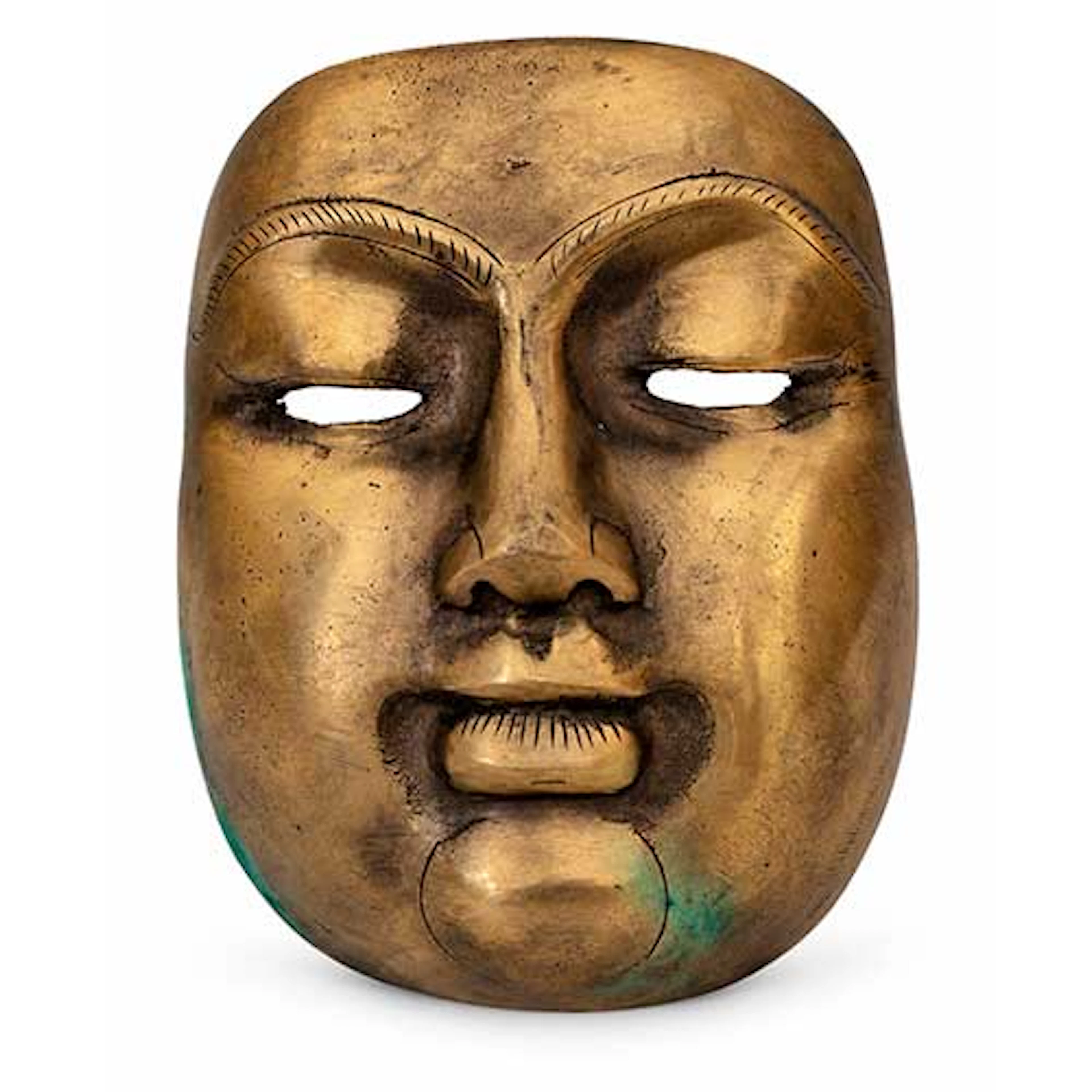 Mascara de teatro en bronce