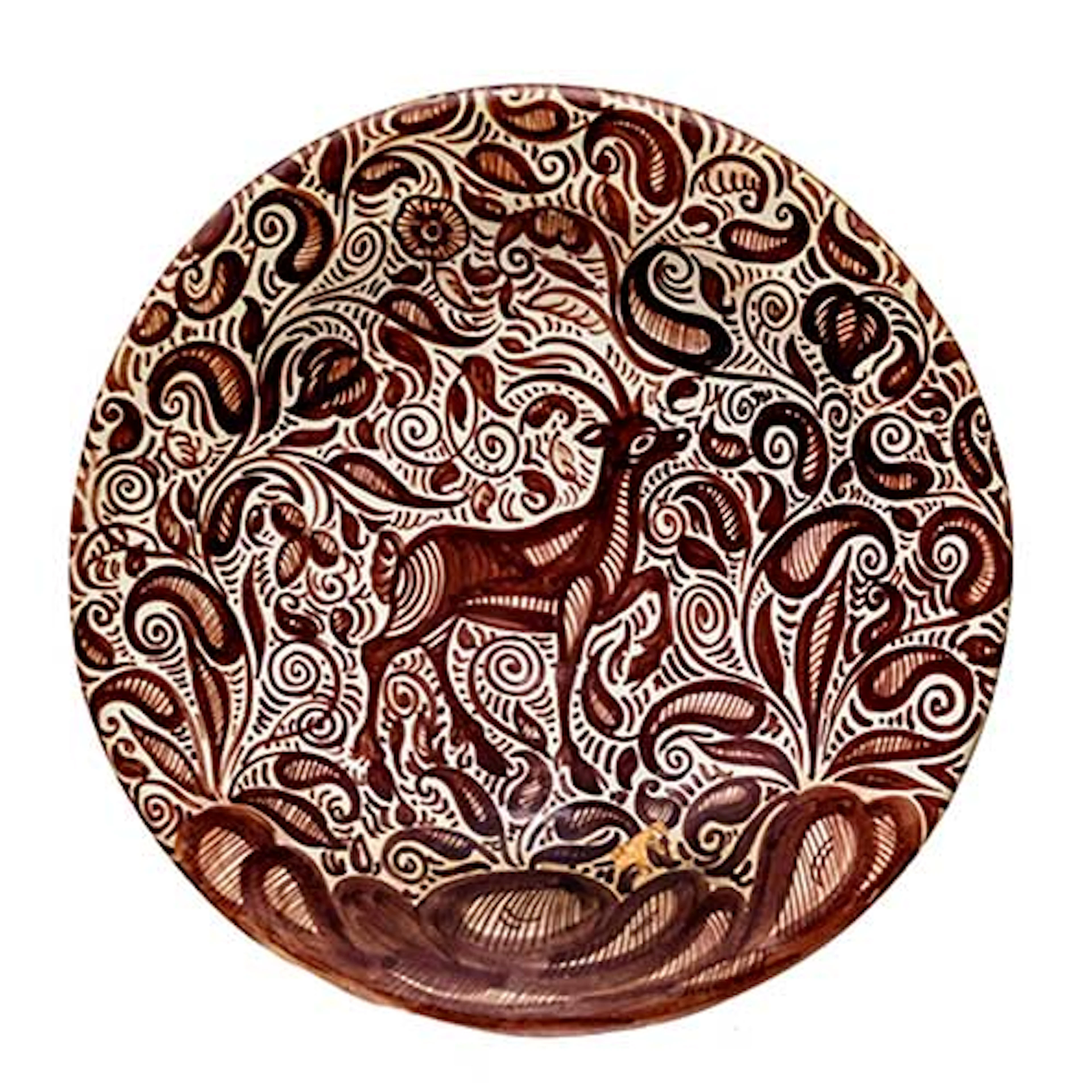 Plato en cermica esmaltada de Talavera