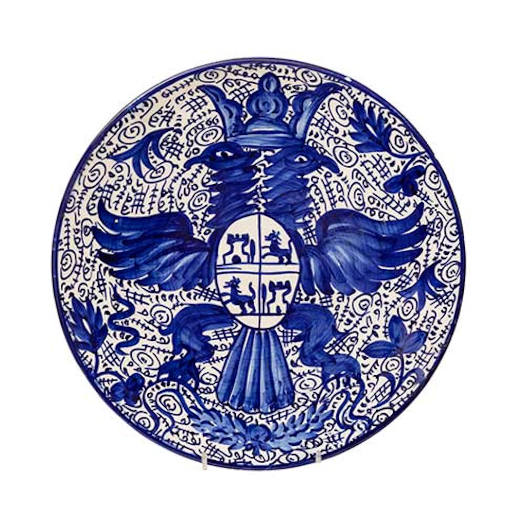 Plato en azul