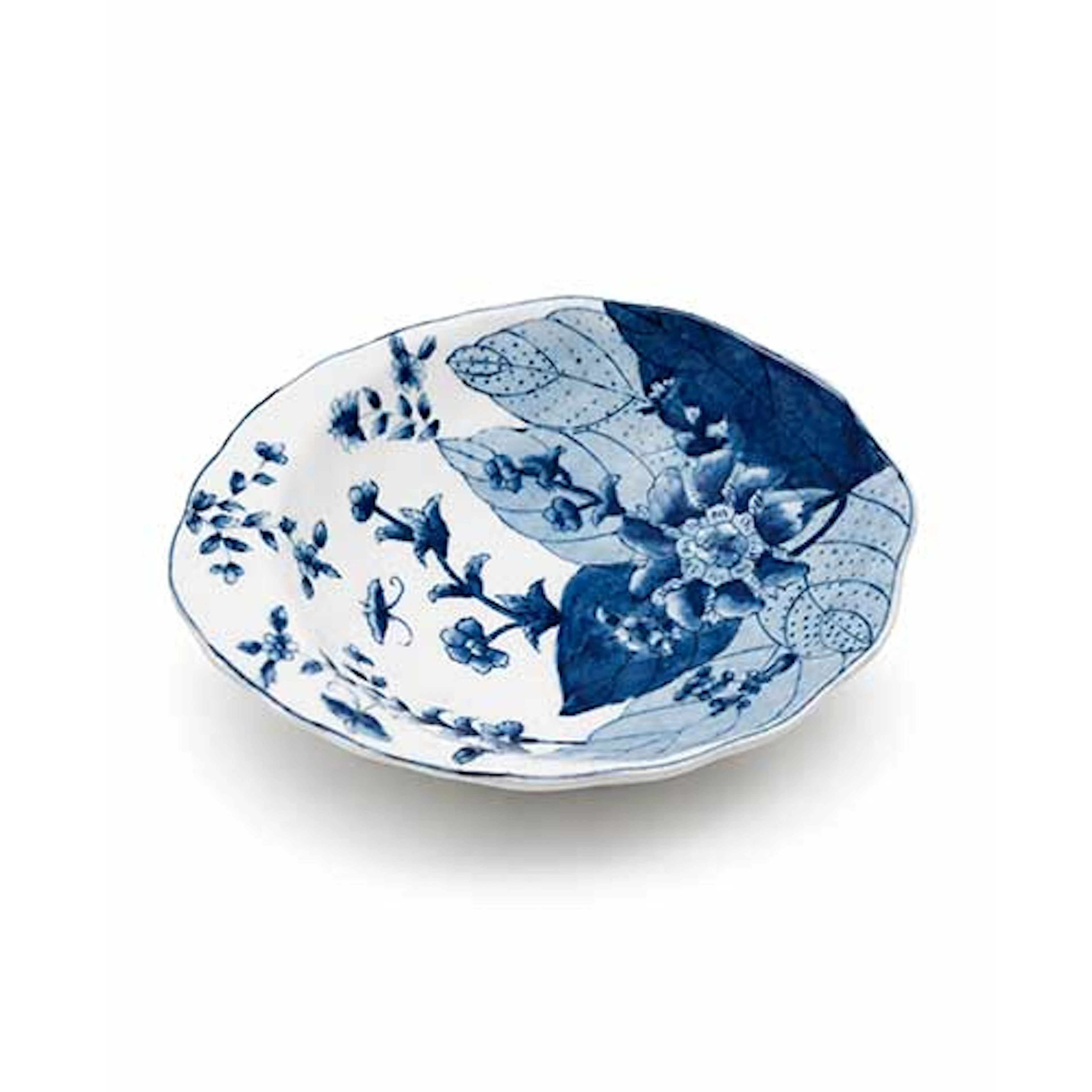 Centro porcelana china con decoracin azul